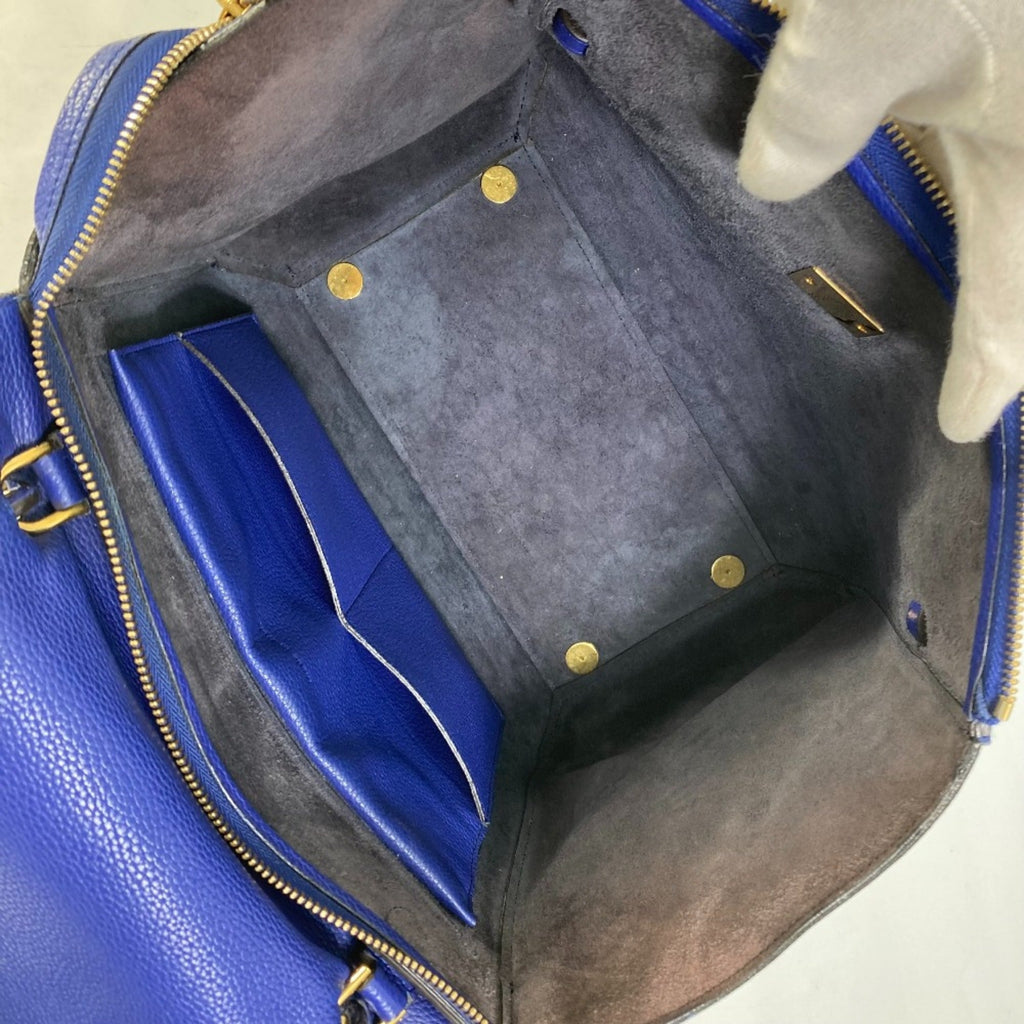 Celine Blue Leather Shoulder Bag