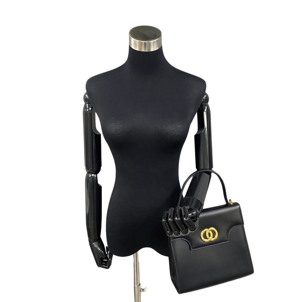 Celine Navy Leather Handbag Shoulder Bag Tote Bag