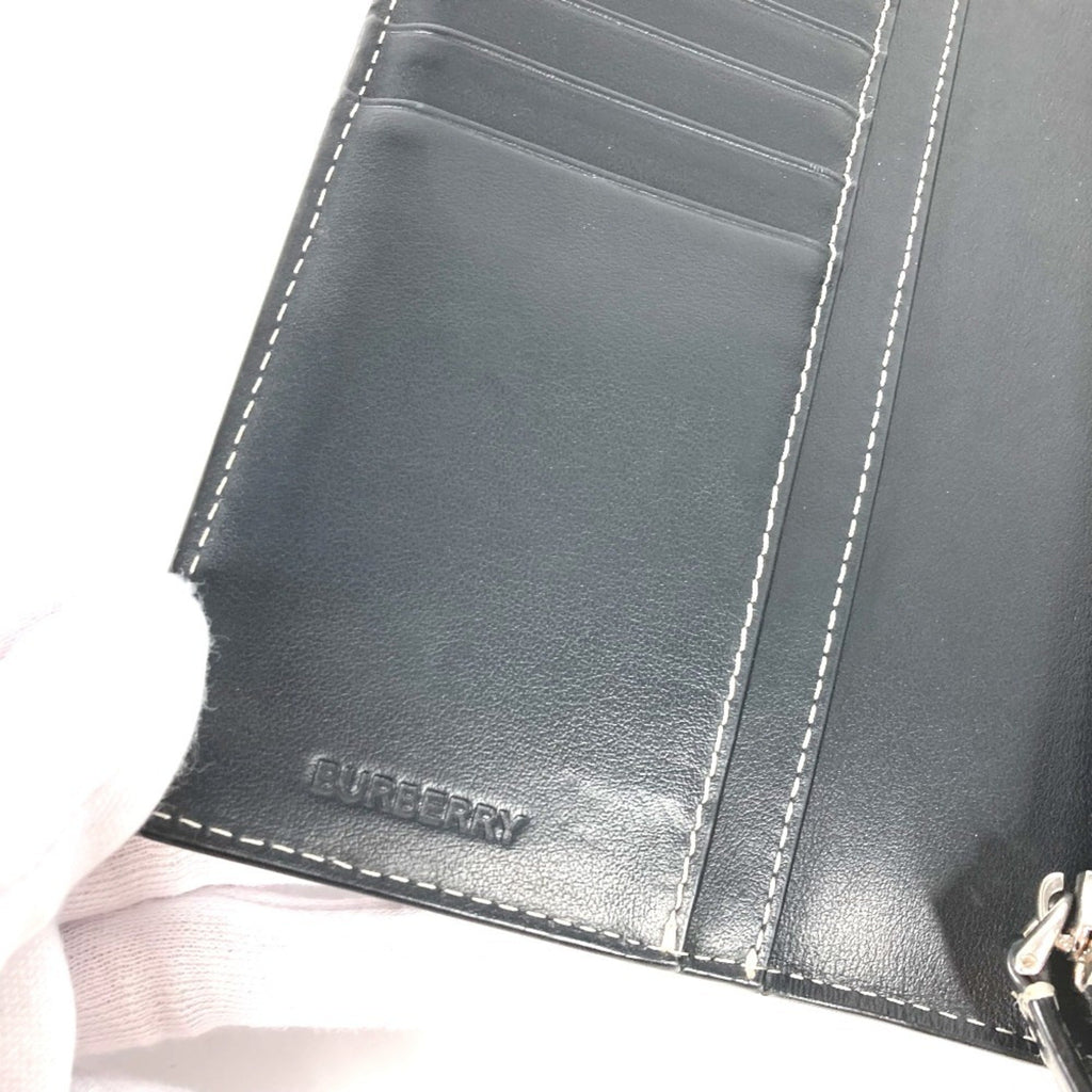 Burberry Brown Pvc Long Wallet (Bi-Fold)