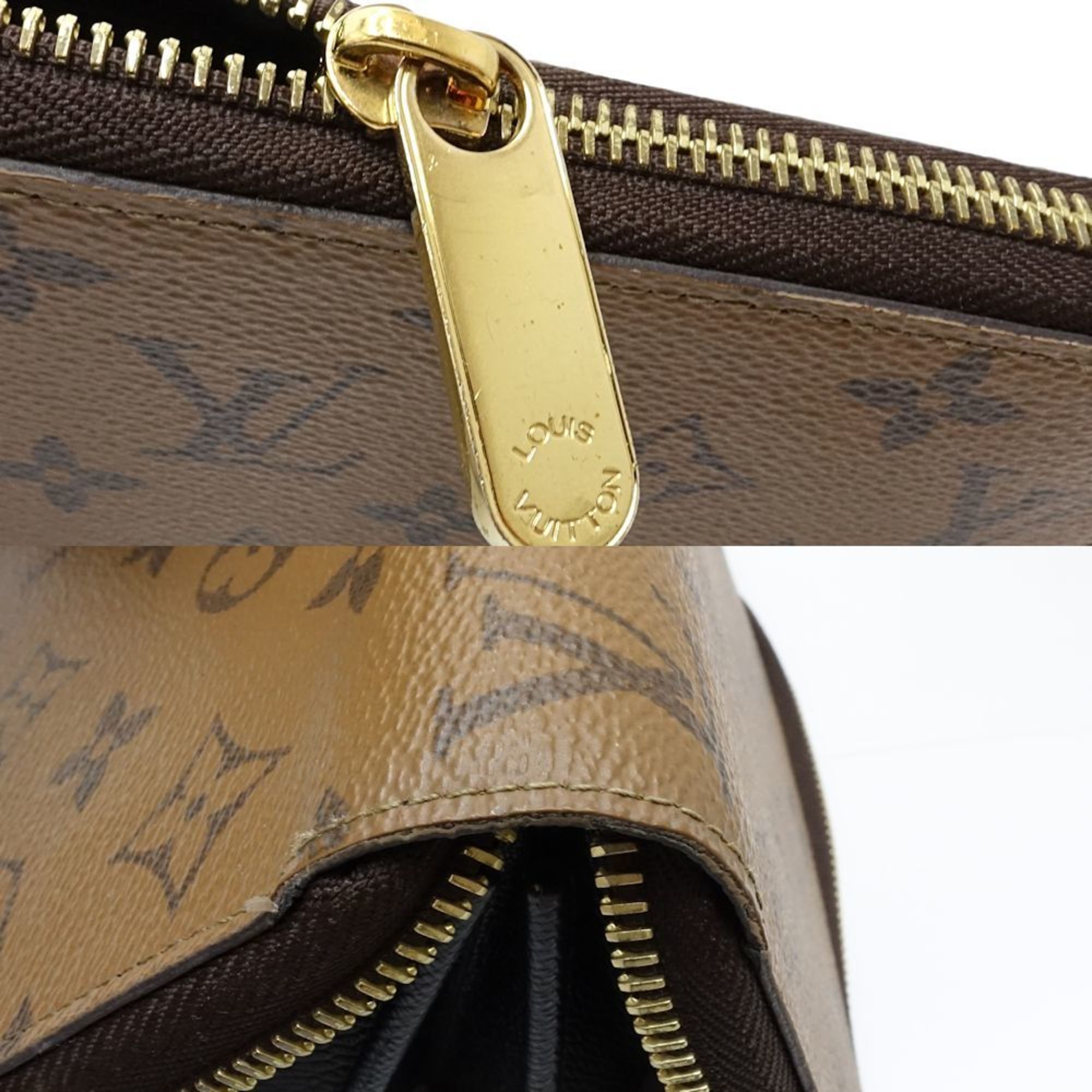 Louis Vuitton Monogram Reverse Brown Leather Long Wallet
