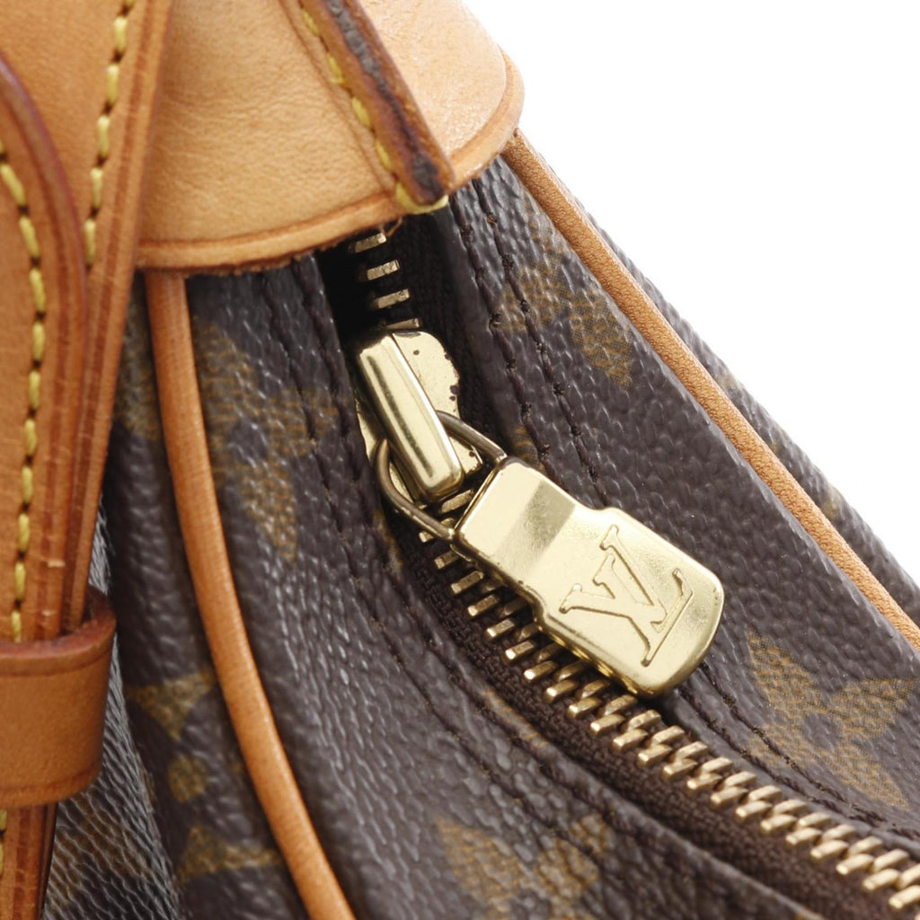 Louis Vuitton Monogram Brown Coated Canvas Leather Shoulder Bag