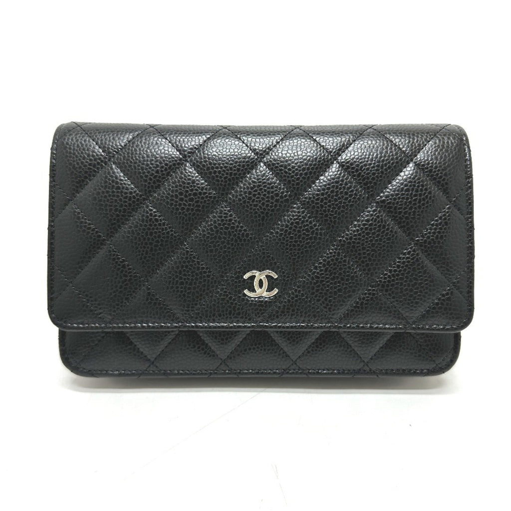 Chanel Black Caviar Leather Shoulder Bag