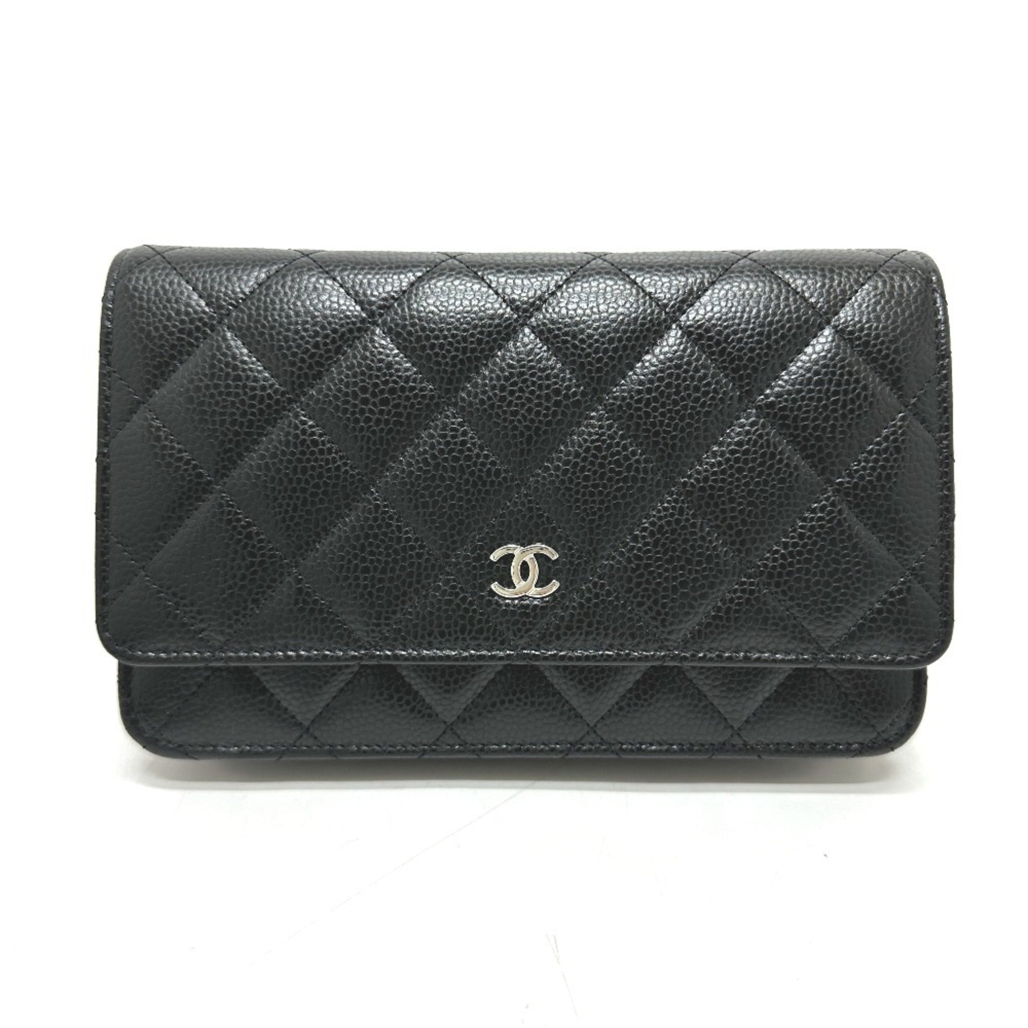 Chanel Black Caviar Leather Shoulder Bag