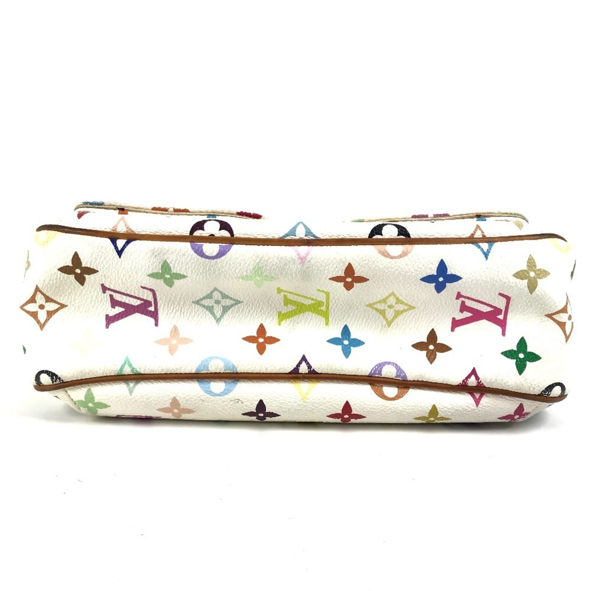 Louis Vuitton White Coated Canvas Shoulder Bag