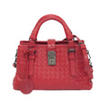 Bottega Veneta Roma Bag Intrecciato Nappa Red Leather Shoulder Bag Bag