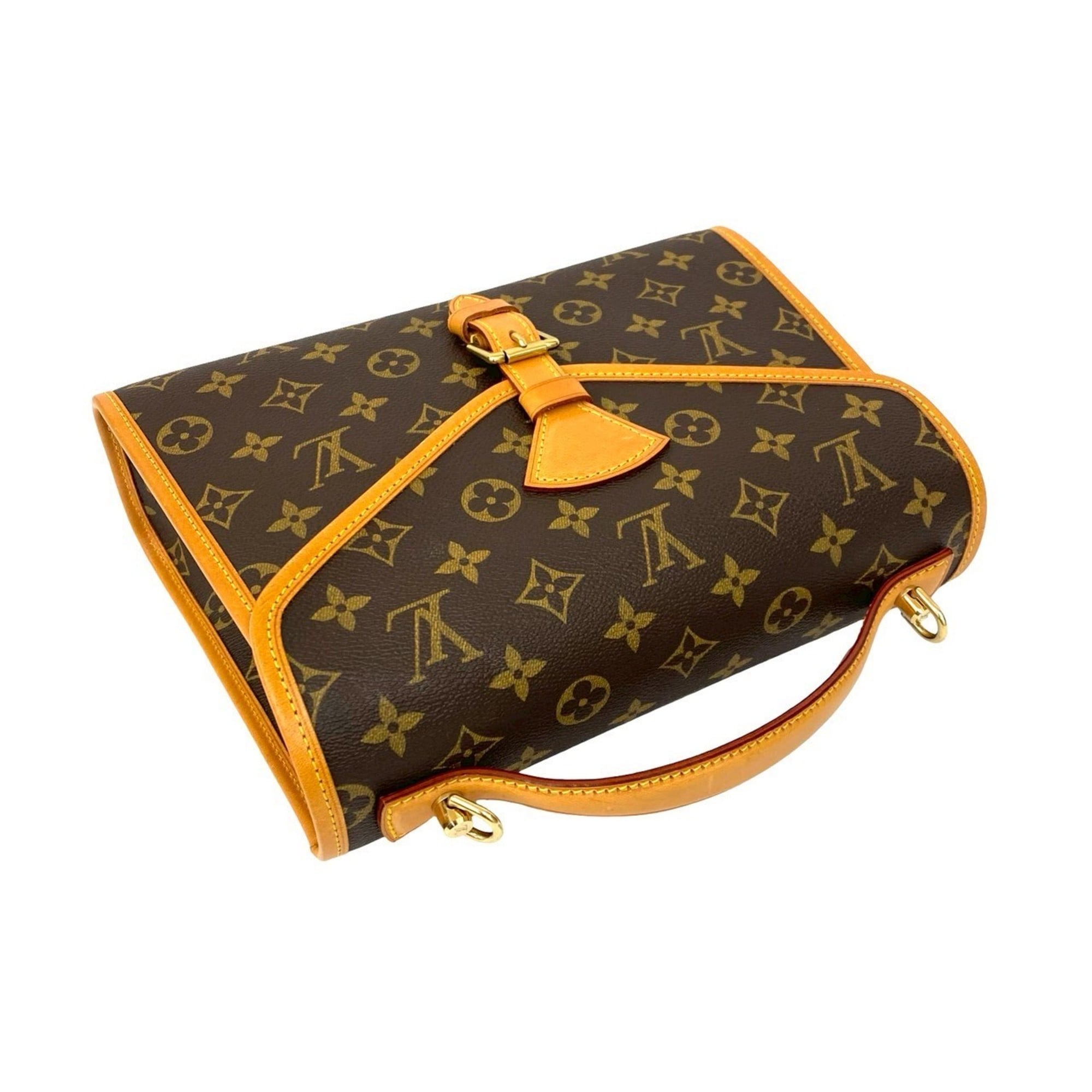 Louis Vuitton Brown Leather Pvc Handbag Shoulder Bag
