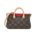 Louis Vuitton Cerise Marron Coated Canvas Leather Handbag