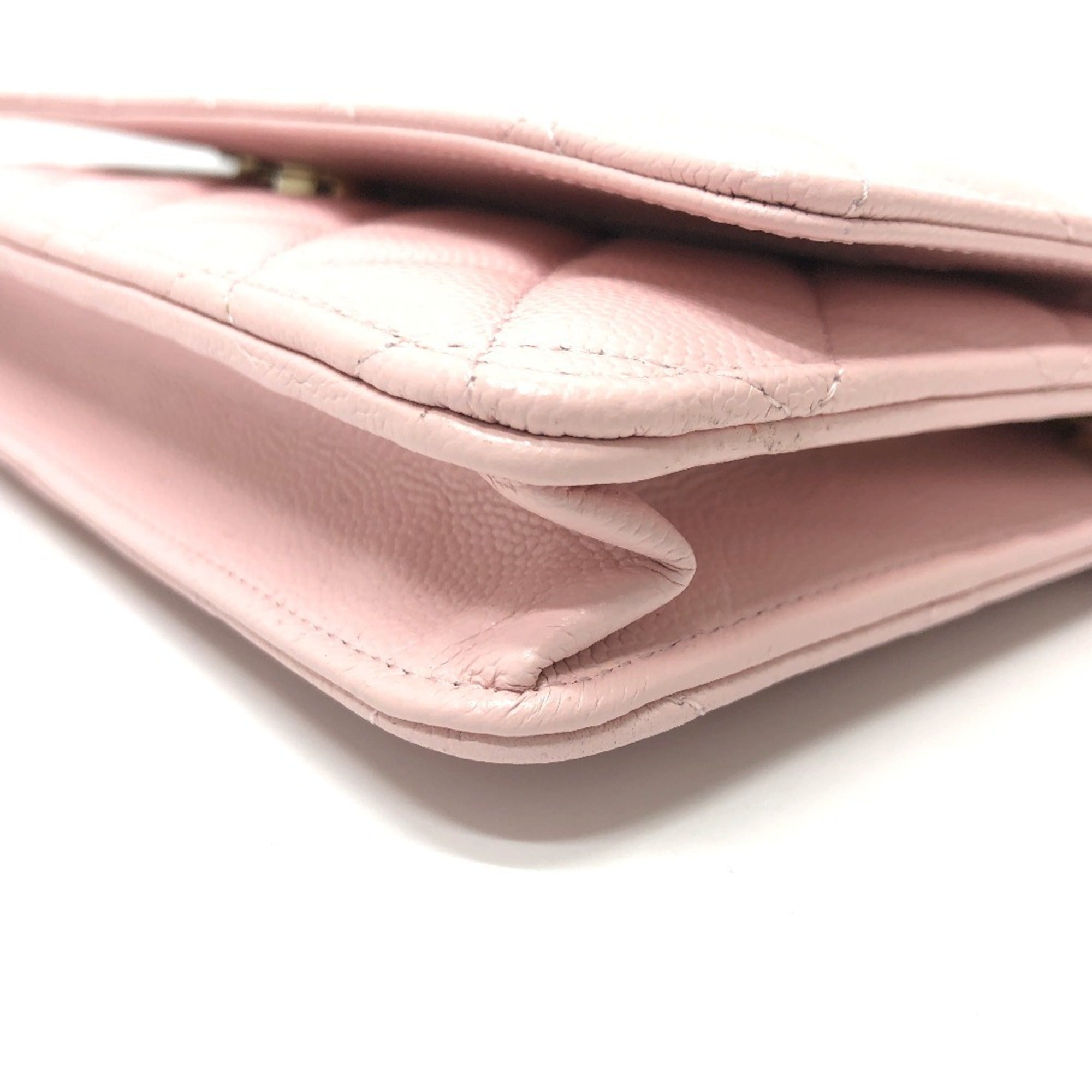 Chanel Pink Caviar Leather Shoulder Bag