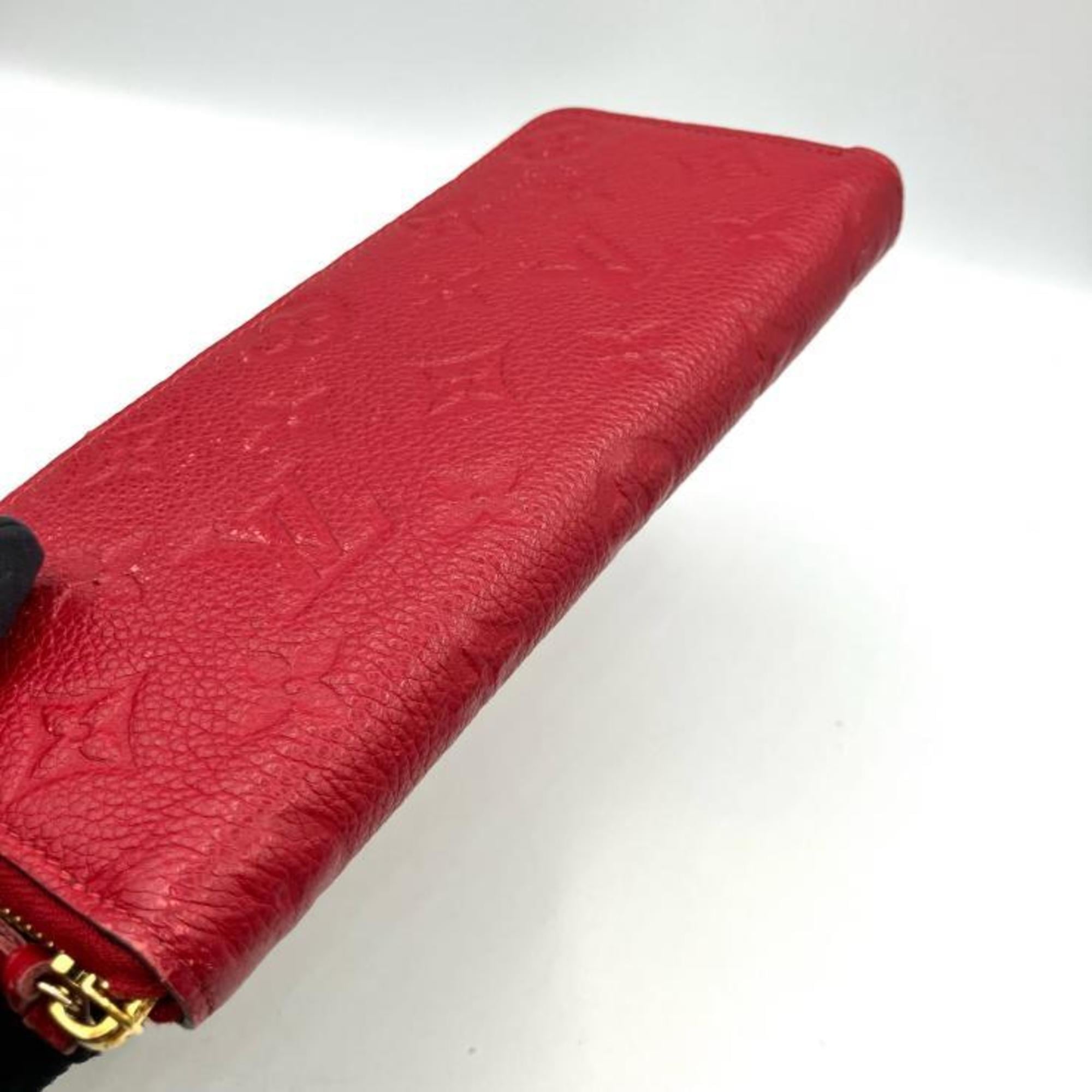 Louis Vuitton Raisin Red Color Monogram Empreinte Long Wallet