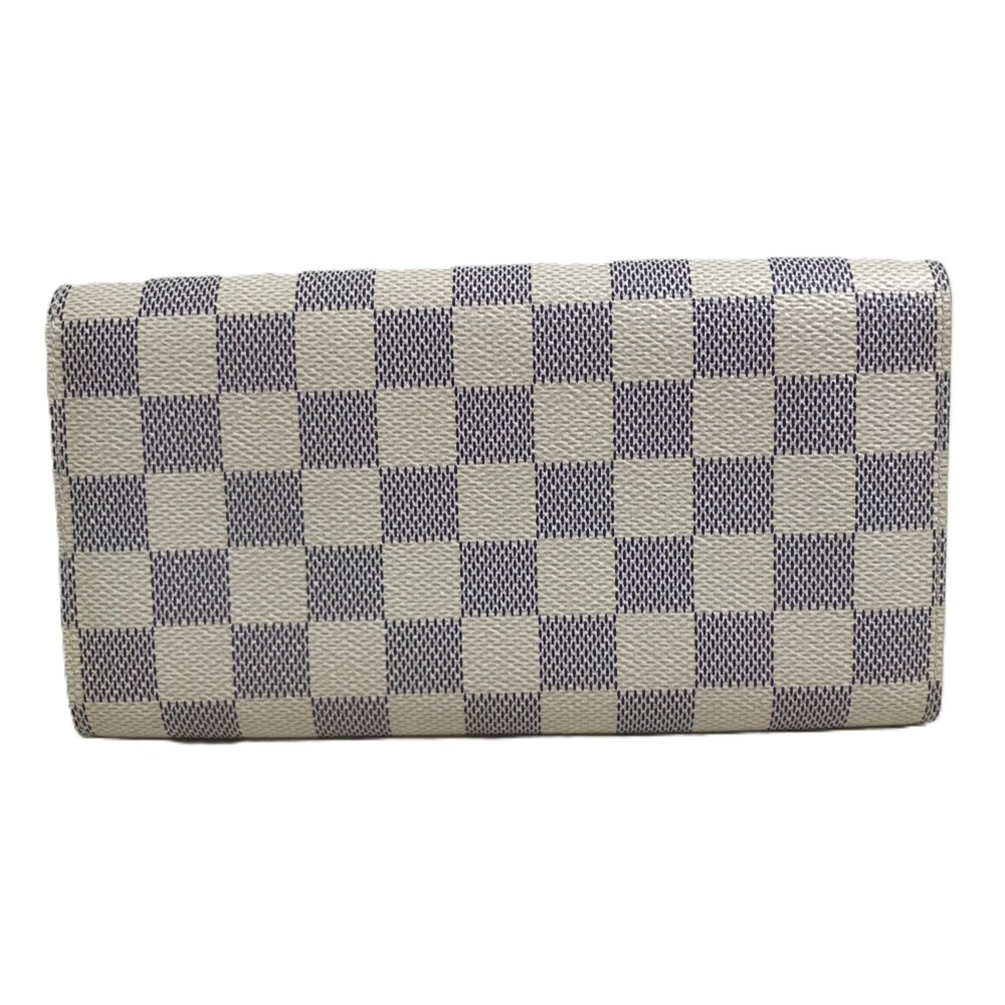 Louis Vuitton Damier Azur Damier Azur White Damier Azur Long Wallet
