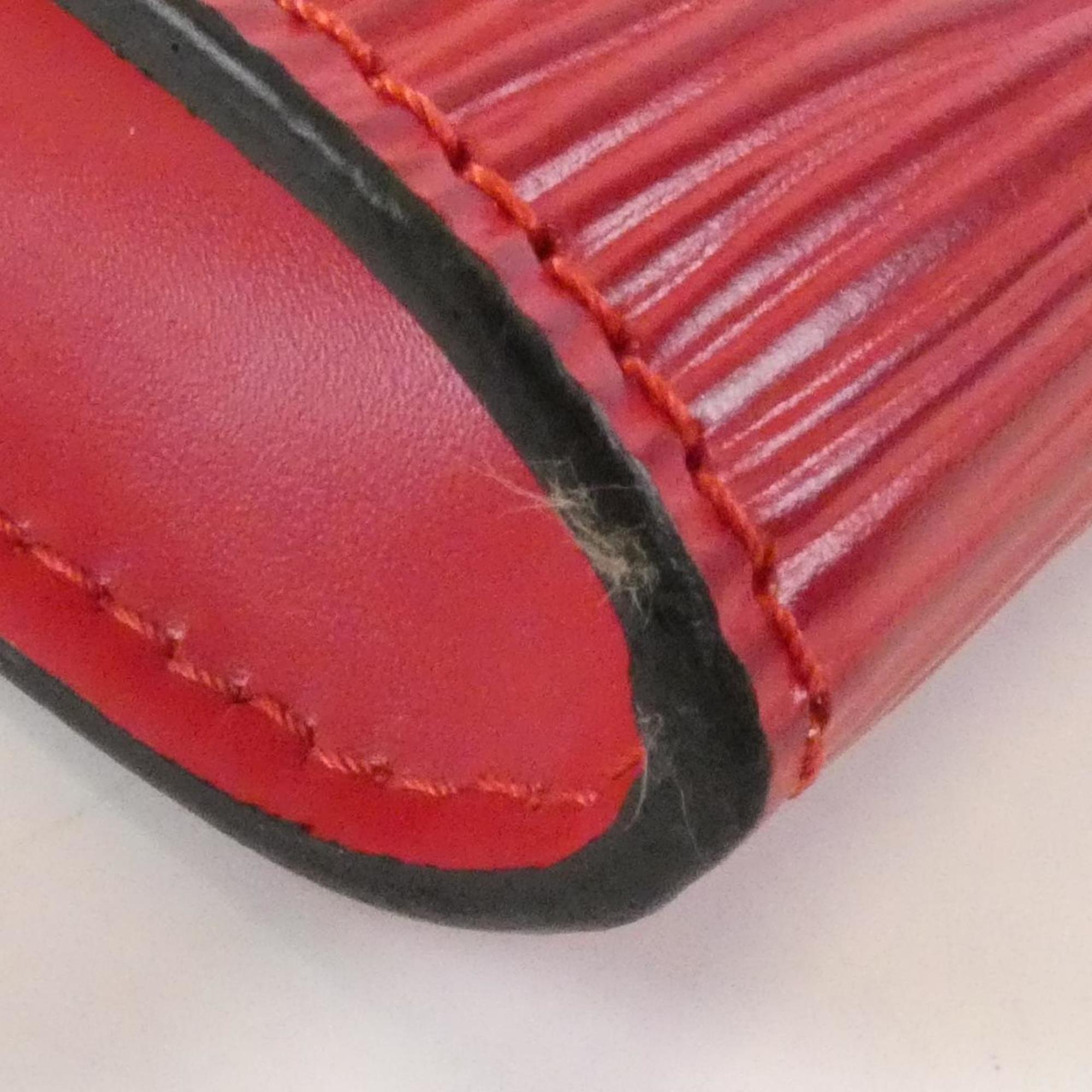 Louis Vuitton Red Color Leather Pochette Pouch