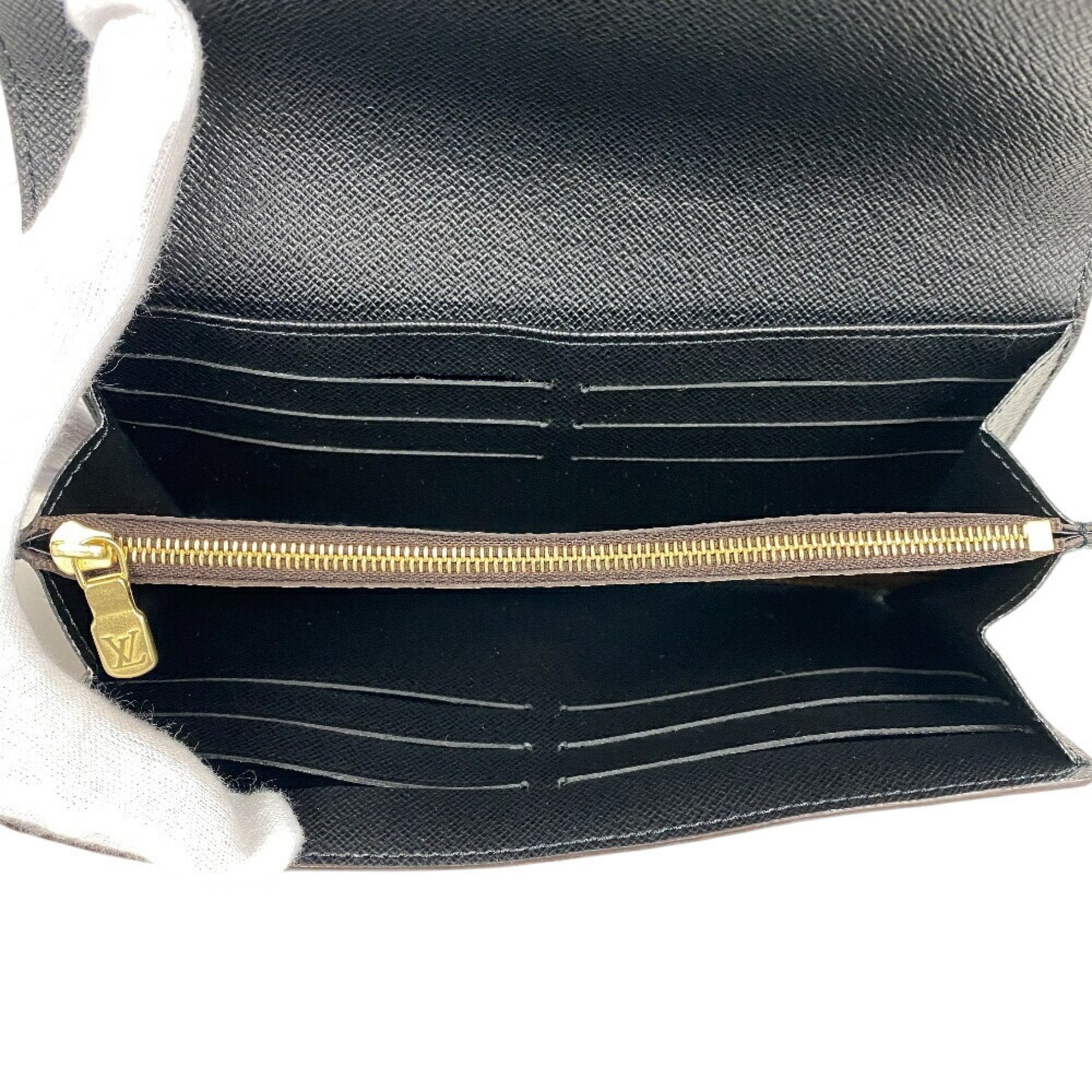 Louis Vuitton Brown Leather Wallet (Tri-Fold)