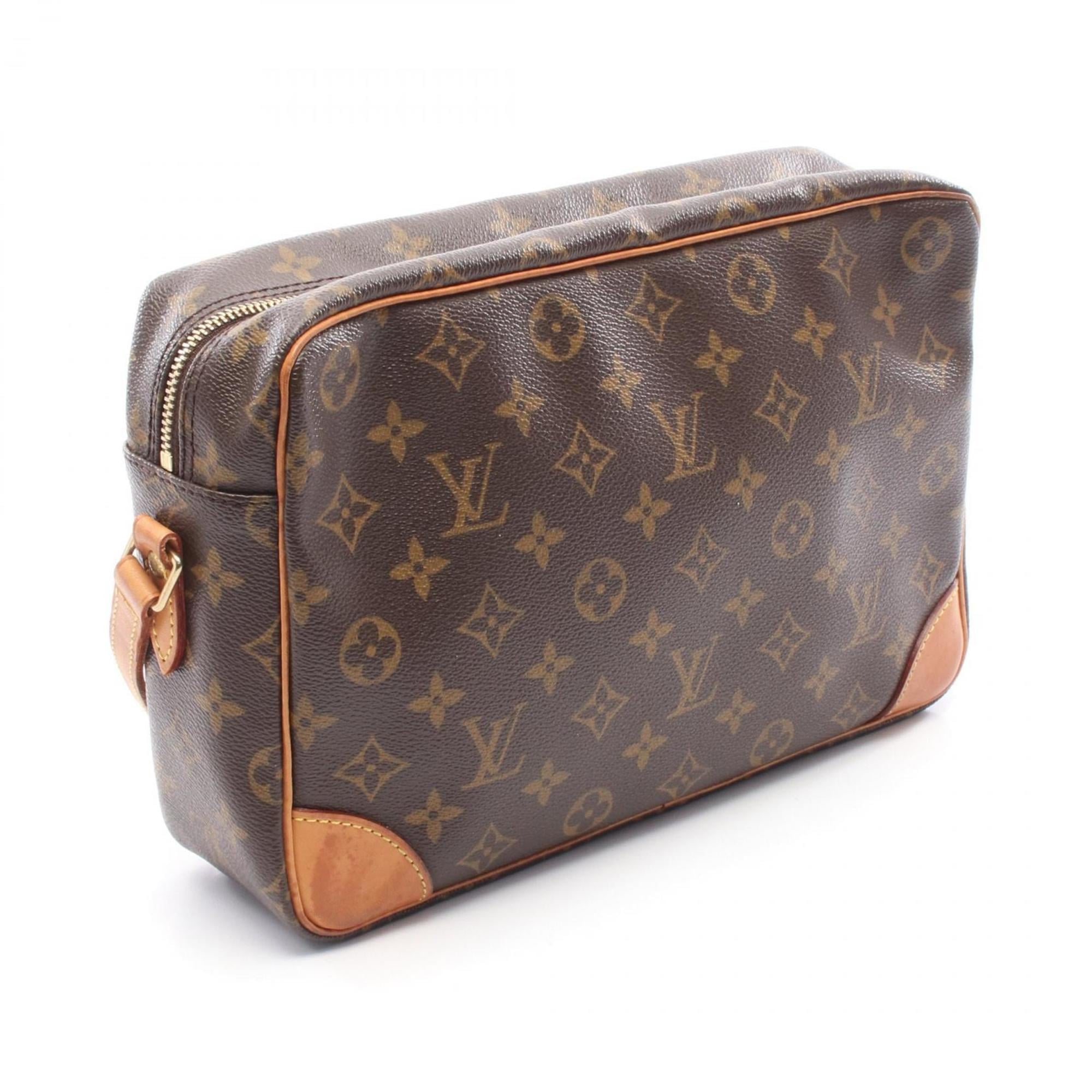 Louis Vuitton Brown Monogram Coated Canvas Leather Shoulder Bag