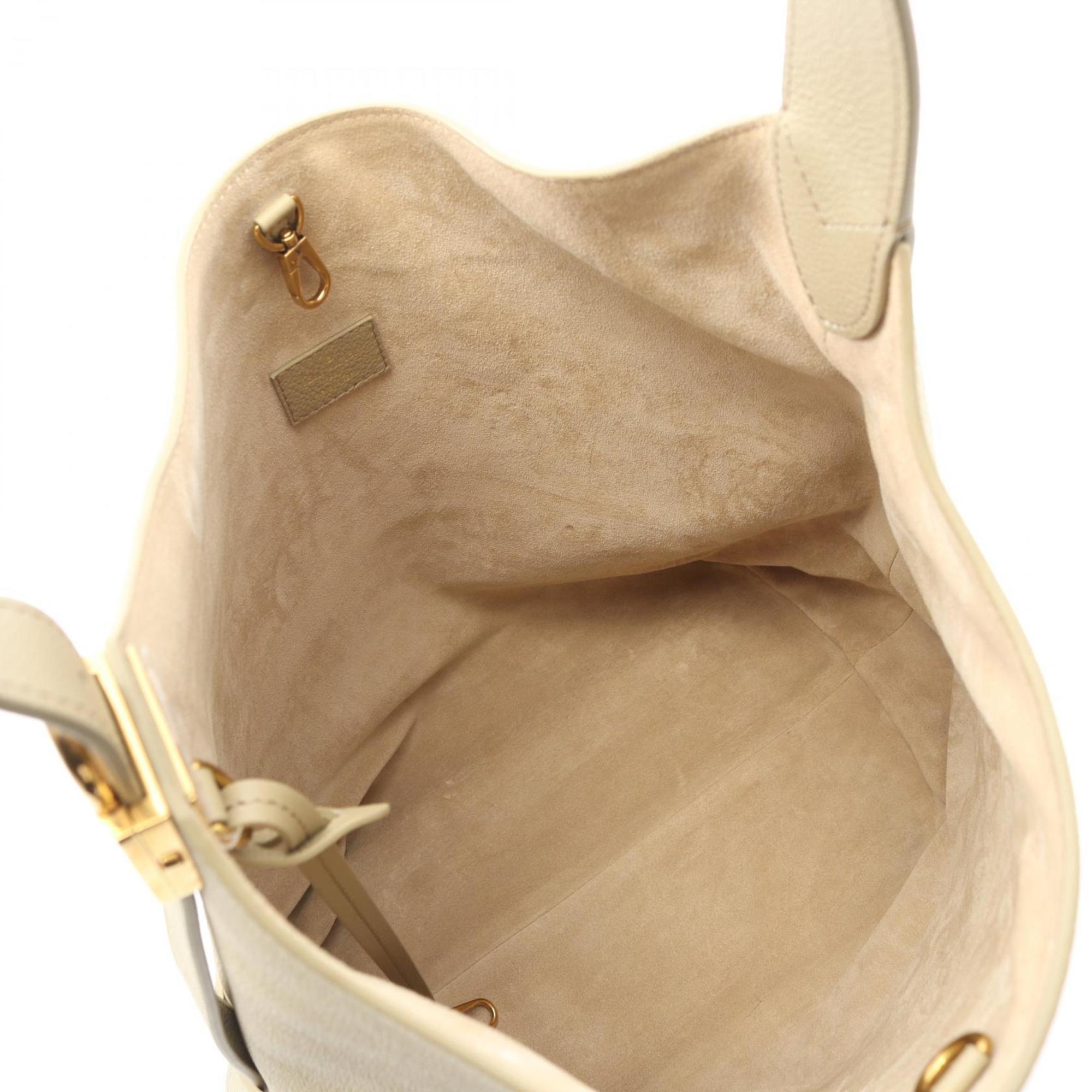 Louis Vuitton Beige Leather Shoulder Bag