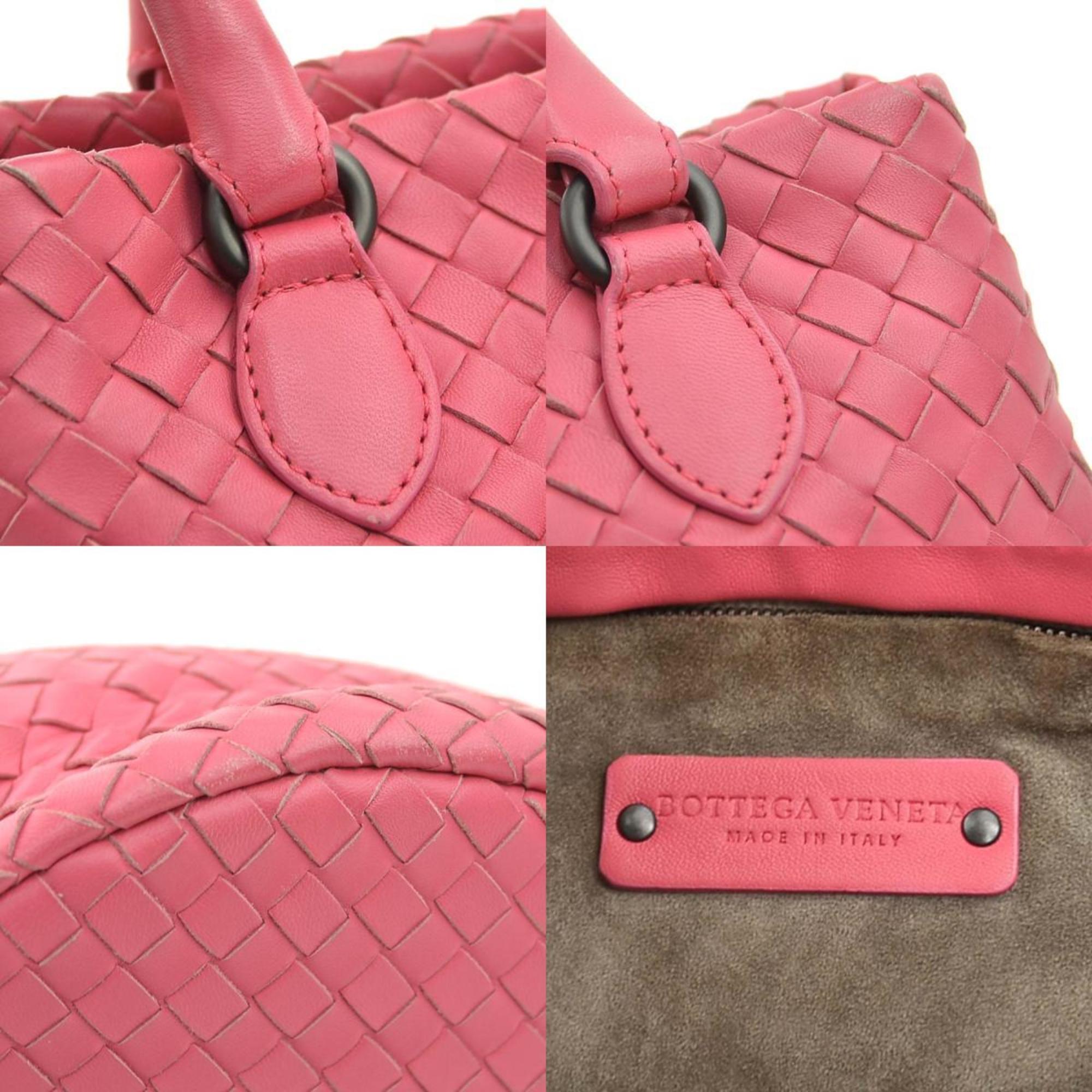Bottega Veneta Pink Intrecciato Handbag
