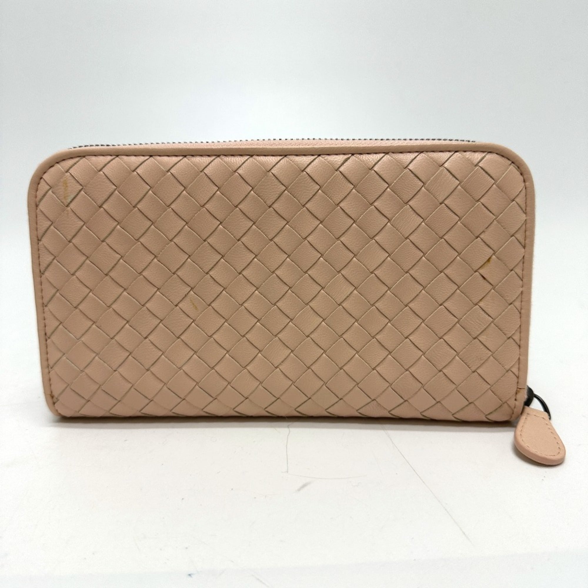 Bottega Veneta Pink Intrecciato Long Wallet (Bi-Fold)