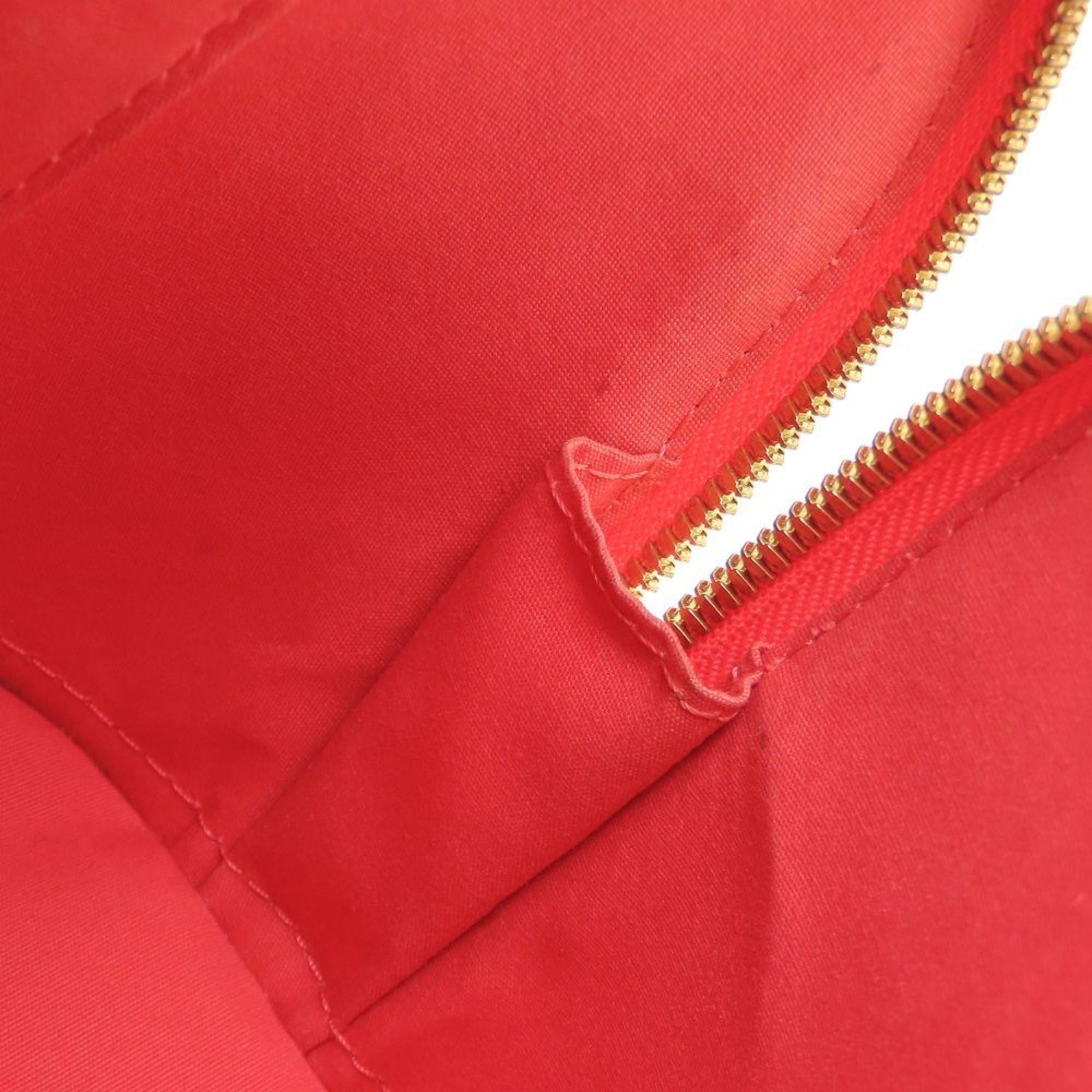 Louis Vuitton Rose Litchi Patent Leather Handbag