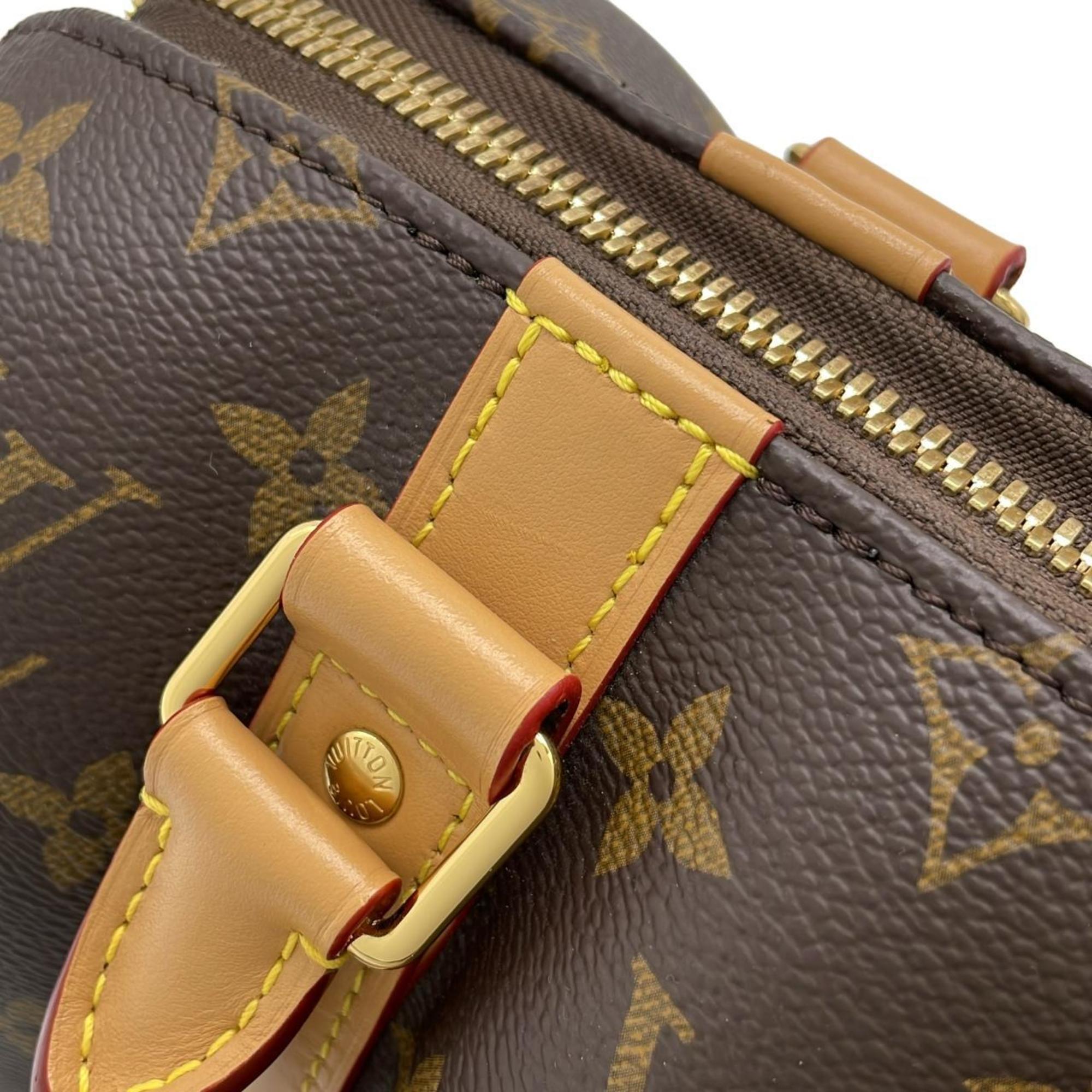 Louis Vuitton Marron Coated Canvas Boston Bag