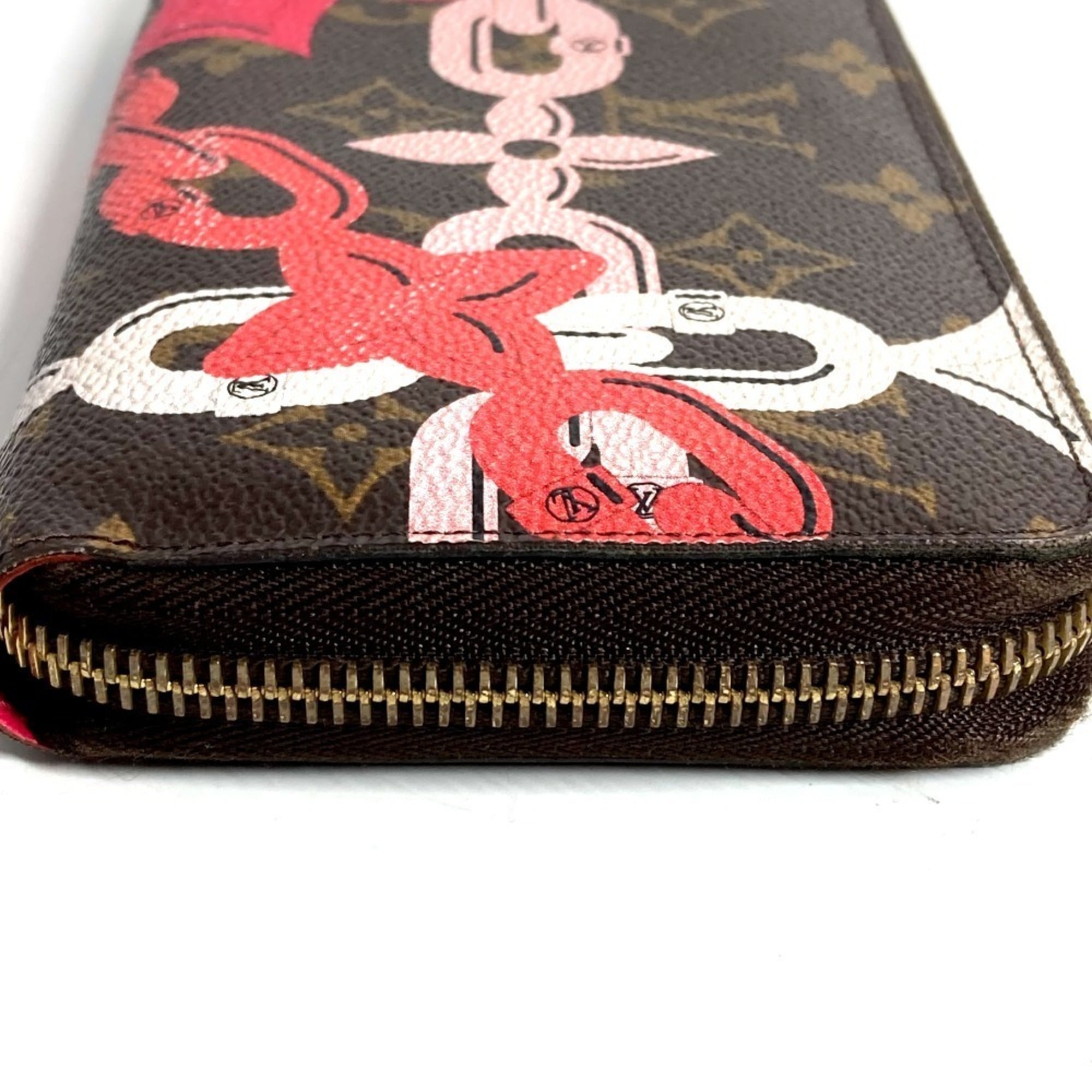 Louis Vuitton Monogram Bay Brown Pink Monogram Long Wallet