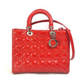 Christian Dior Red Color Leather Handbag Shoulder Bag (Pre-Owned)