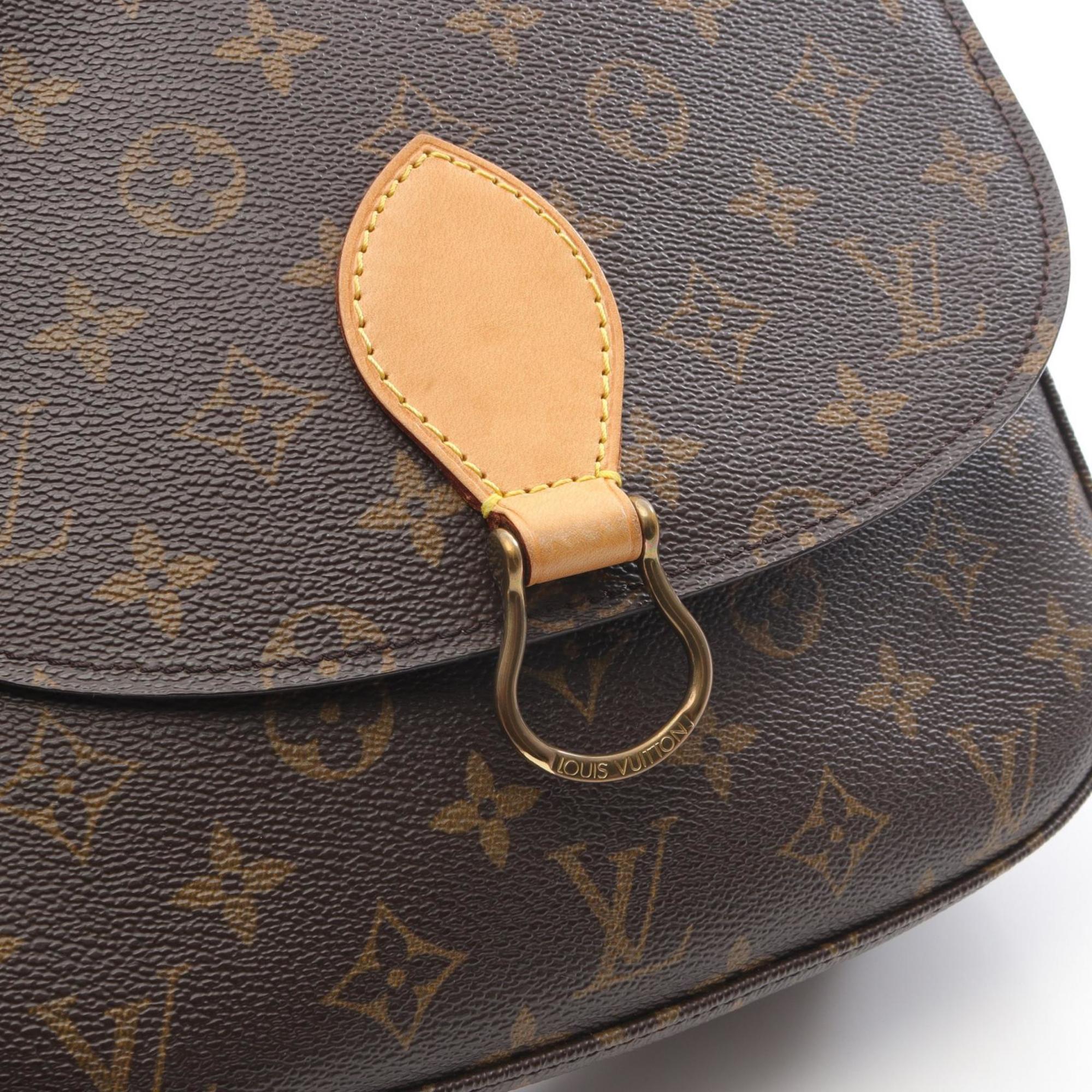 Louis Vuitton Brown Coated Canvas Leather Shoulder Bag