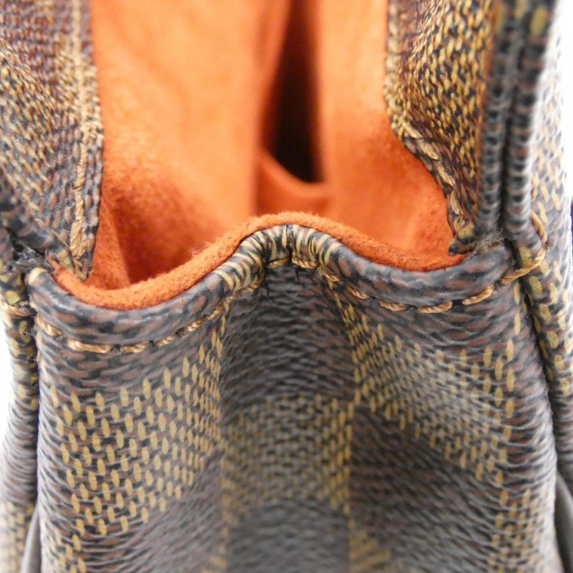Louis Vuitton Damier Canvas Ebene Coated Canvas Leather Handbag