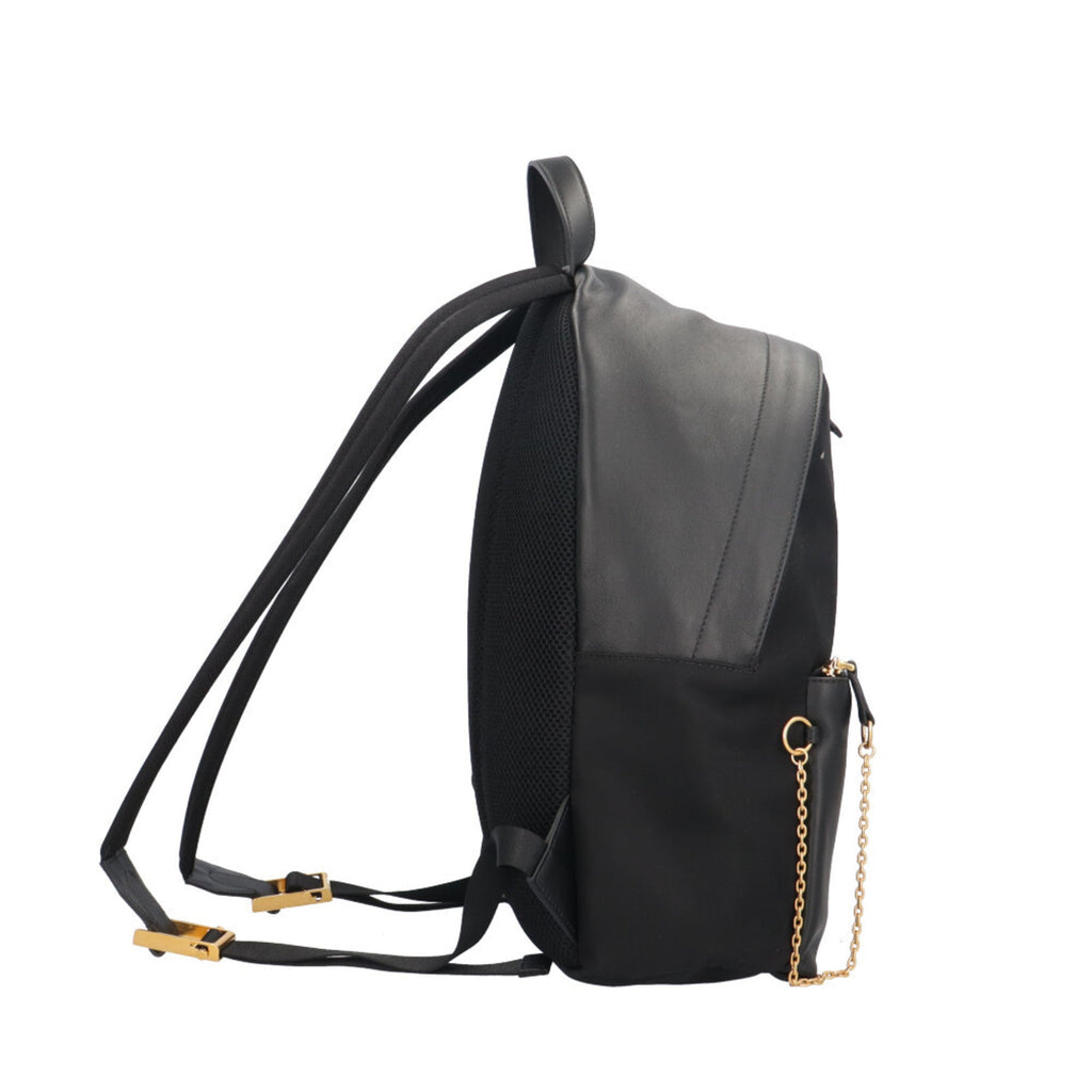 Fendi Black Nylon Leather Backpack