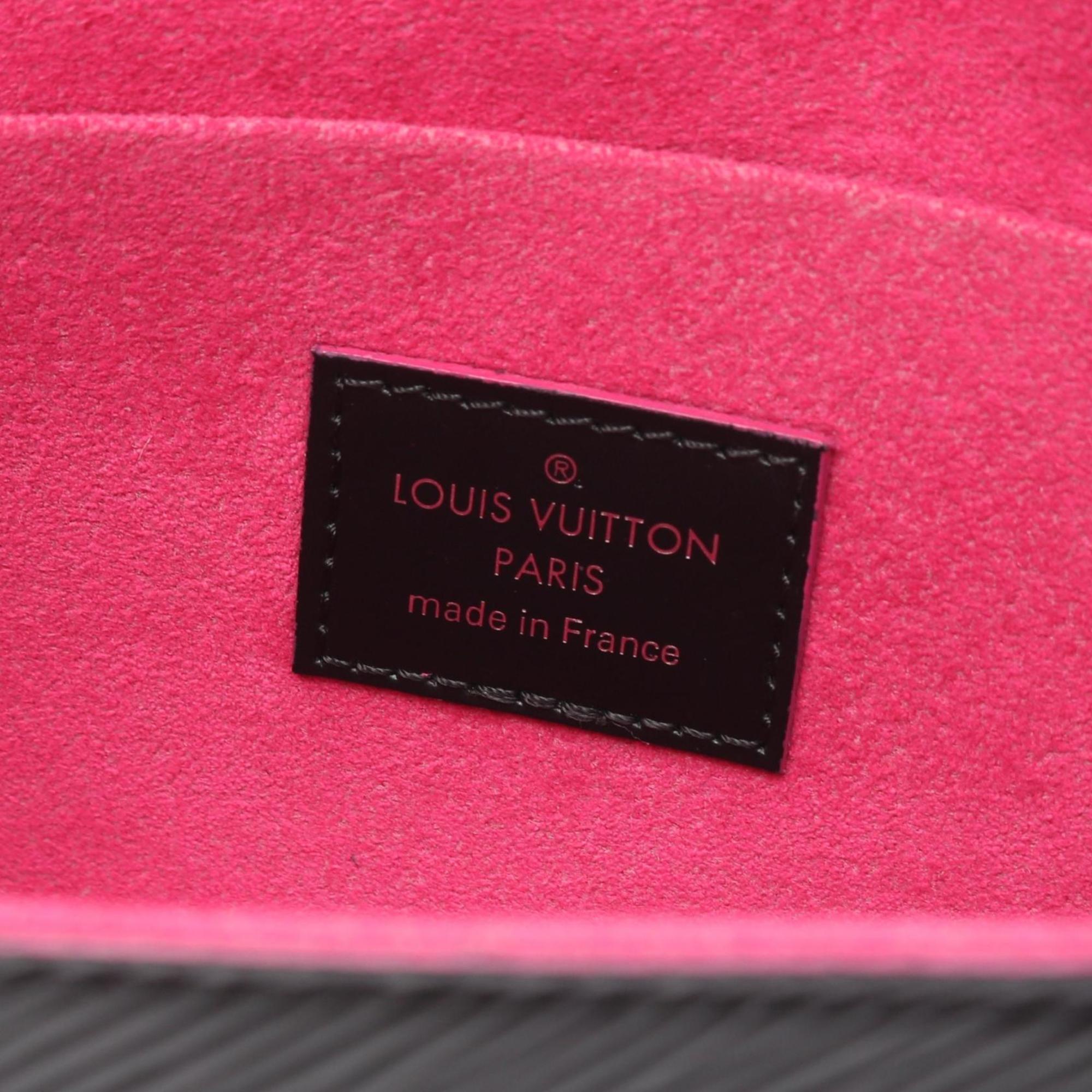 Louis Vuitton Black Hot Pink Noir Pink Leather Shoulder Bag