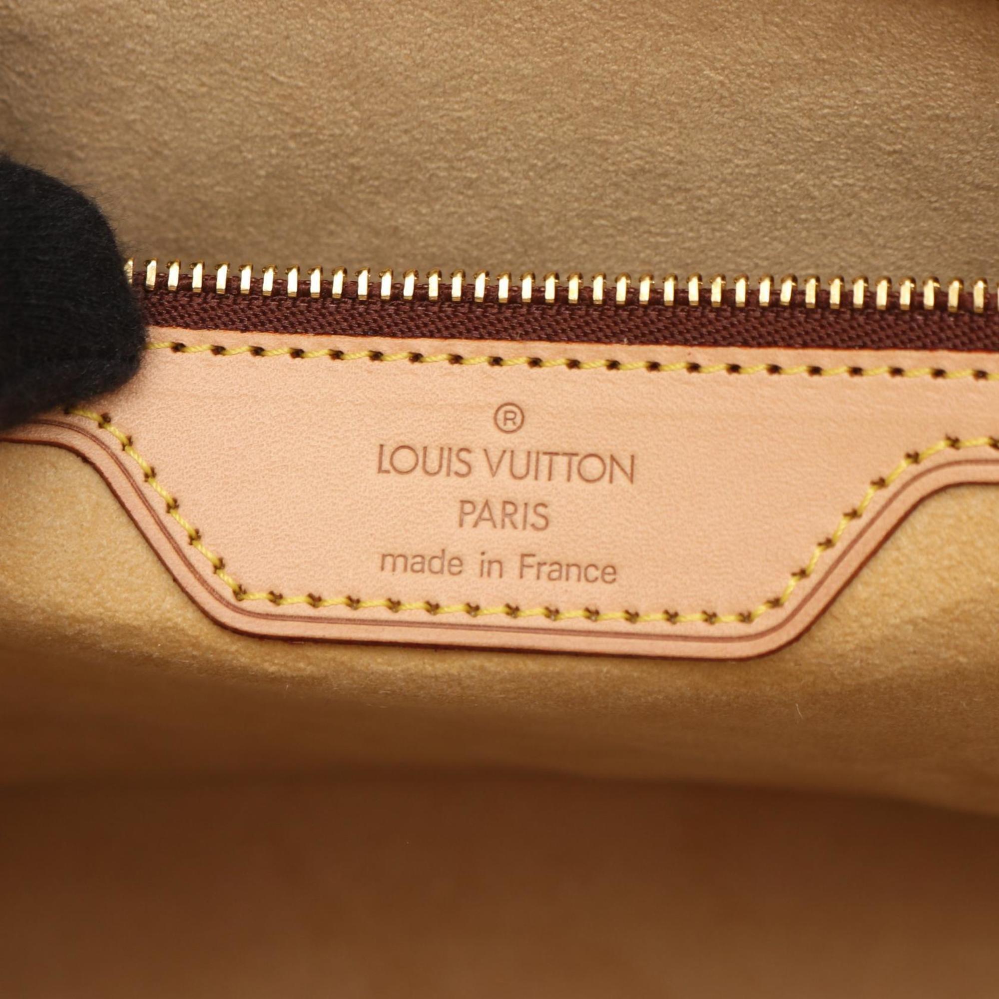 Louis Vuitton Brown Coated Canvas Leather Shoulder Bag
