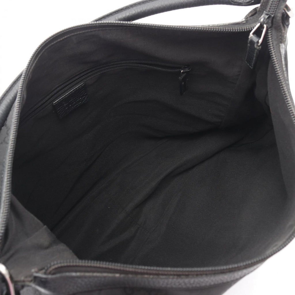 Gucci Black Nylon Leather Handbag Shoulder Bag (Pre-Owned)