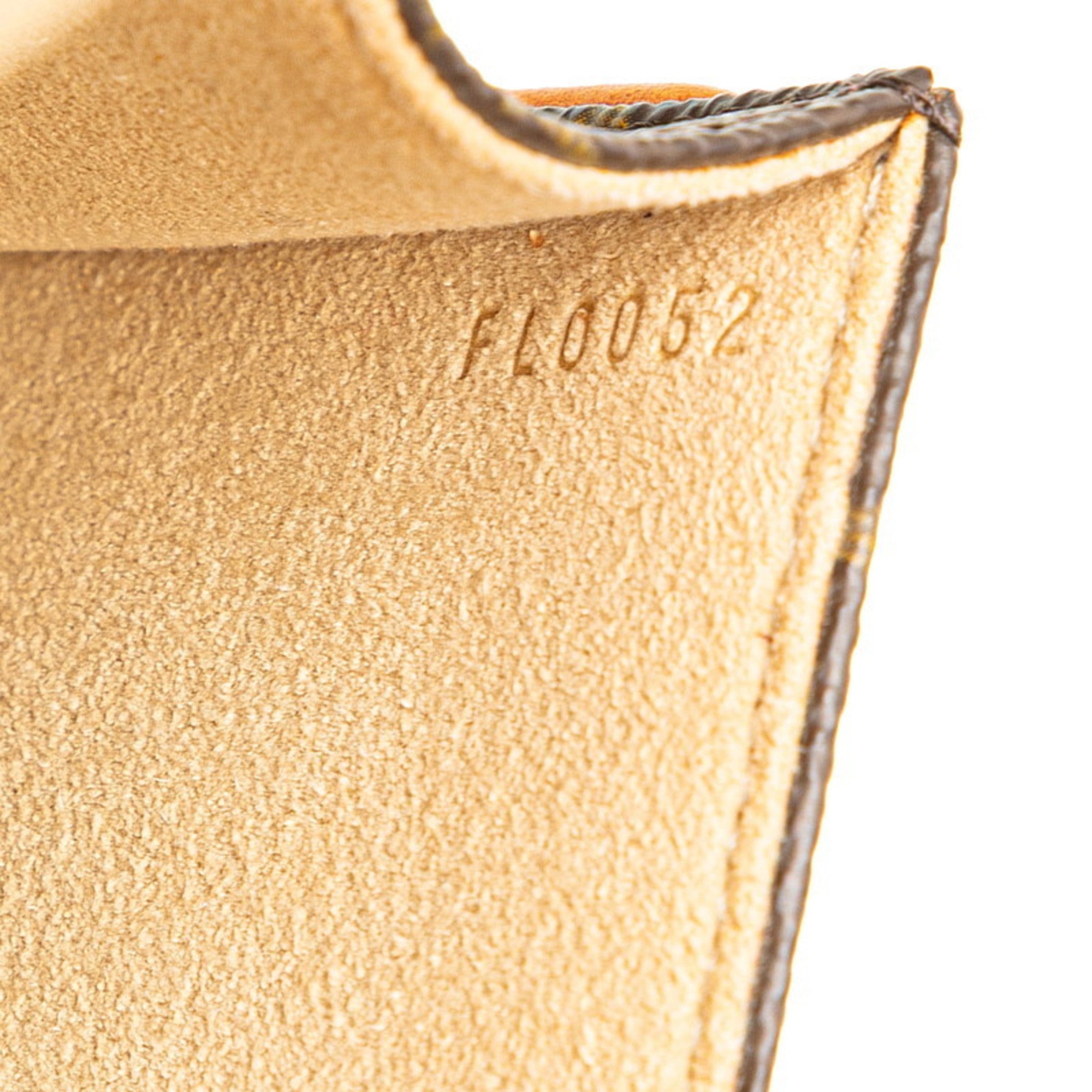 Louis Vuitton Brown Pvc Leather Pochette Sling Bag