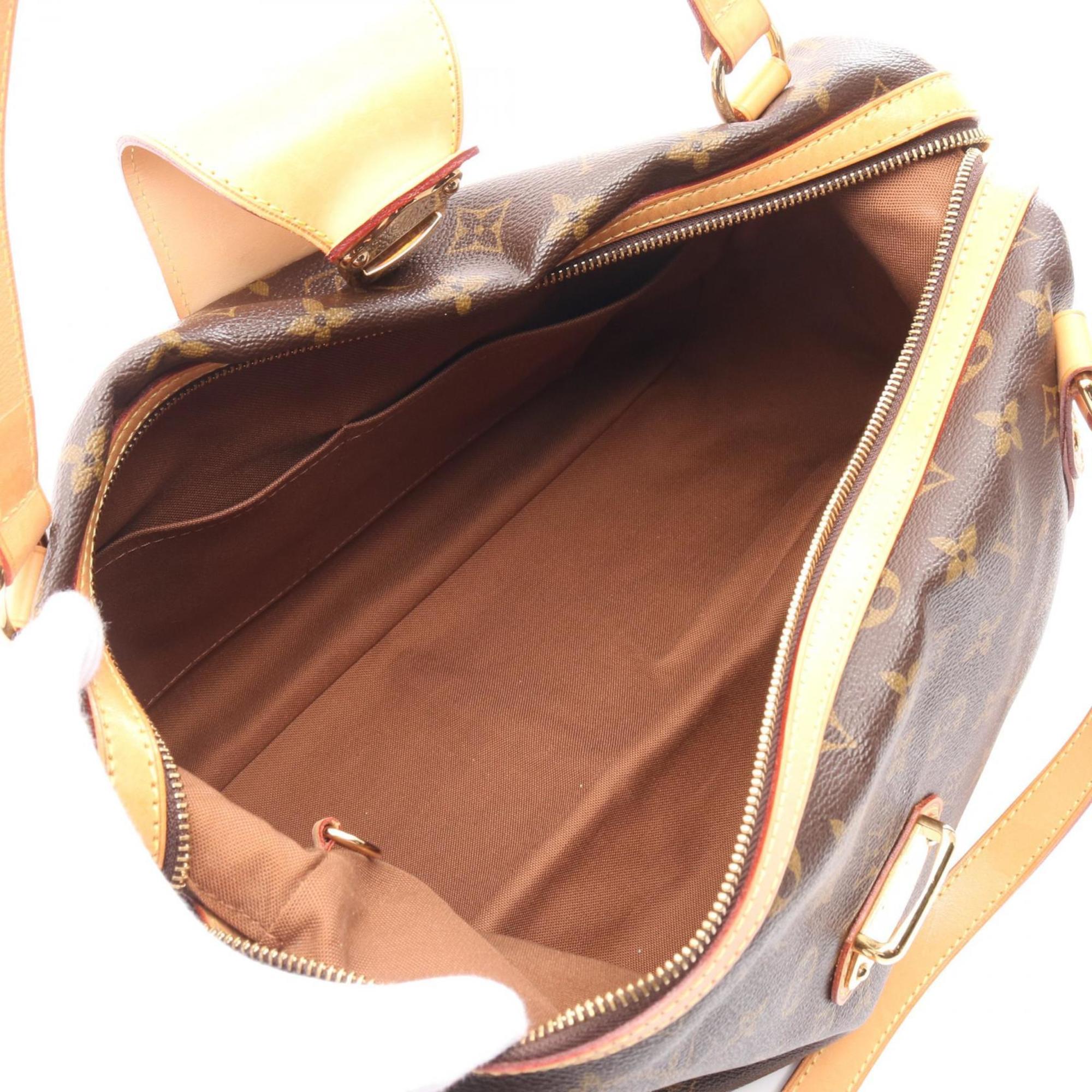 Louis Vuitton Brown Monogram Pvc Coated Canvas Leather Shoulder Bag