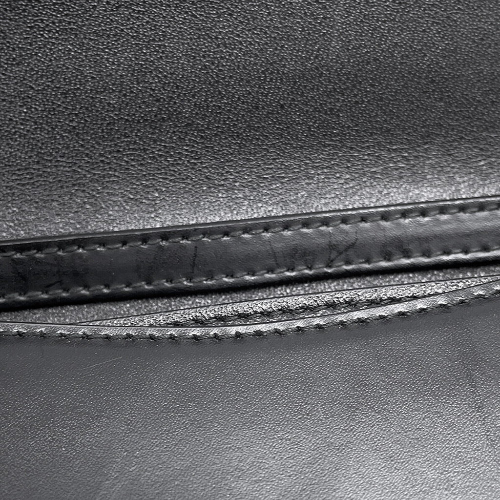 Balenciaga Black Leather Handbag Pouch Shoulder