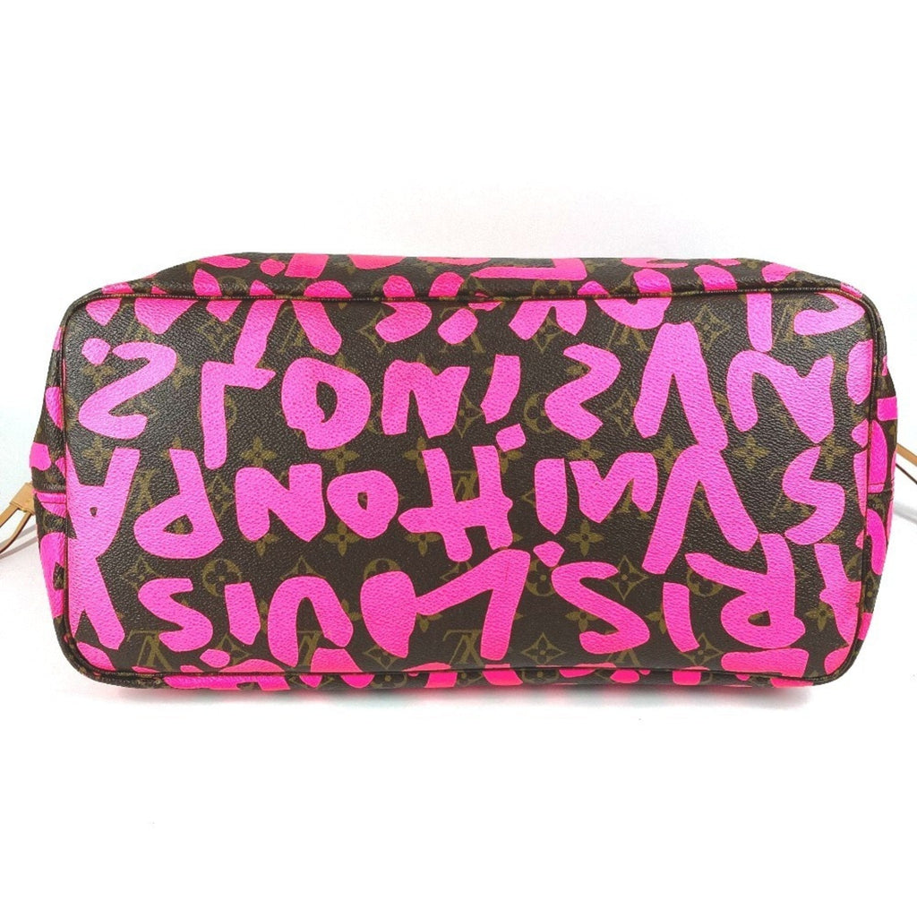 Louis Vuitton Fuchsia Pink Galle Pink Monogram Graffiti Shoulder Bag Tote Bag