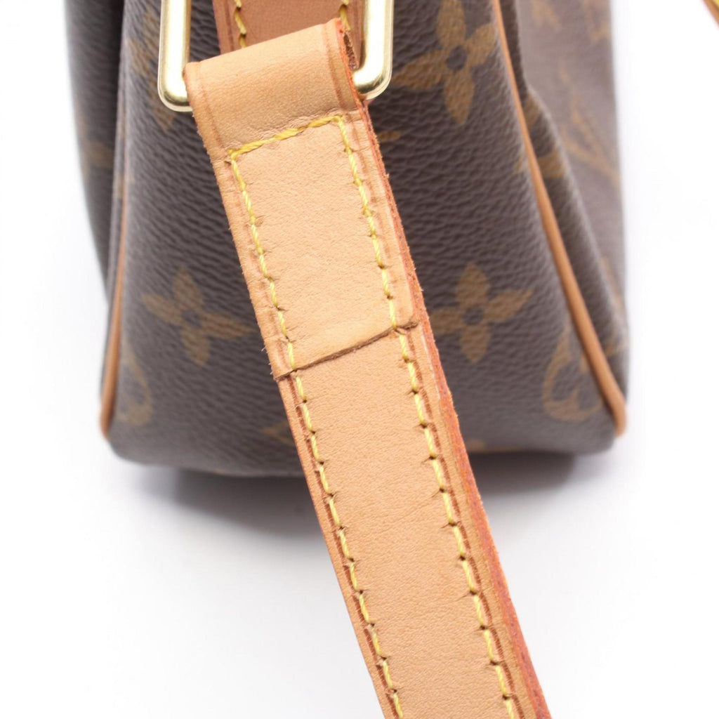 Louis Vuitton Brown Coated Canvas Pvc Monogram Leather Handbag Shoulder Bag