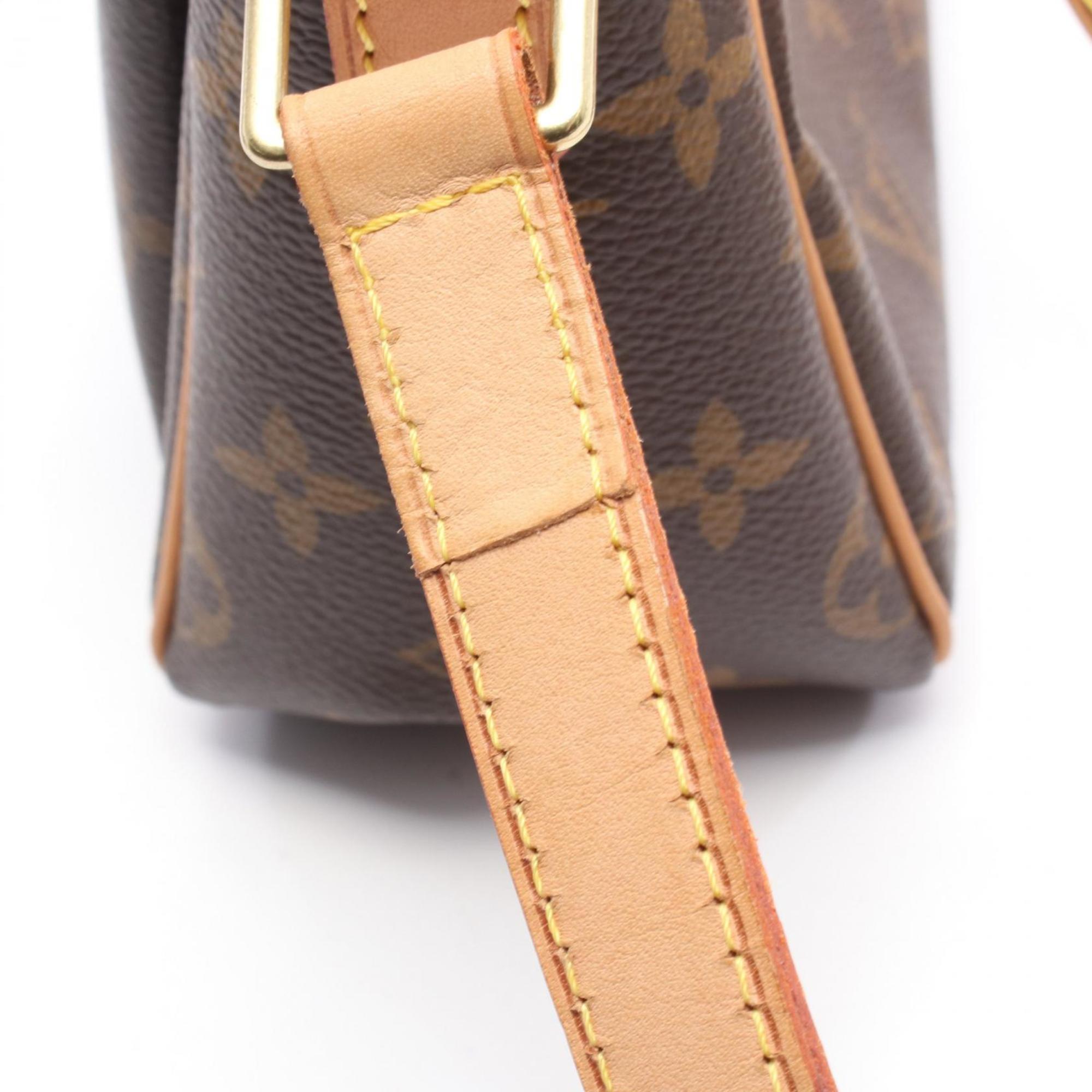 Louis Vuitton Brown Coated Canvas Pvc Monogram Leather Handbag Shoulder Bag
