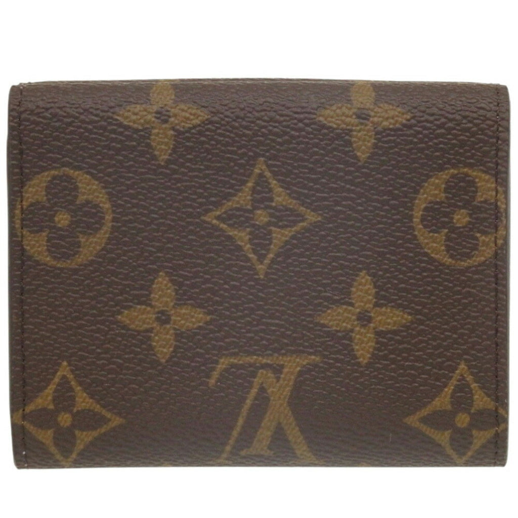 Louis Vuitton Blue Brown Monogram Monogram Leather Wallet (Tri-Fold)