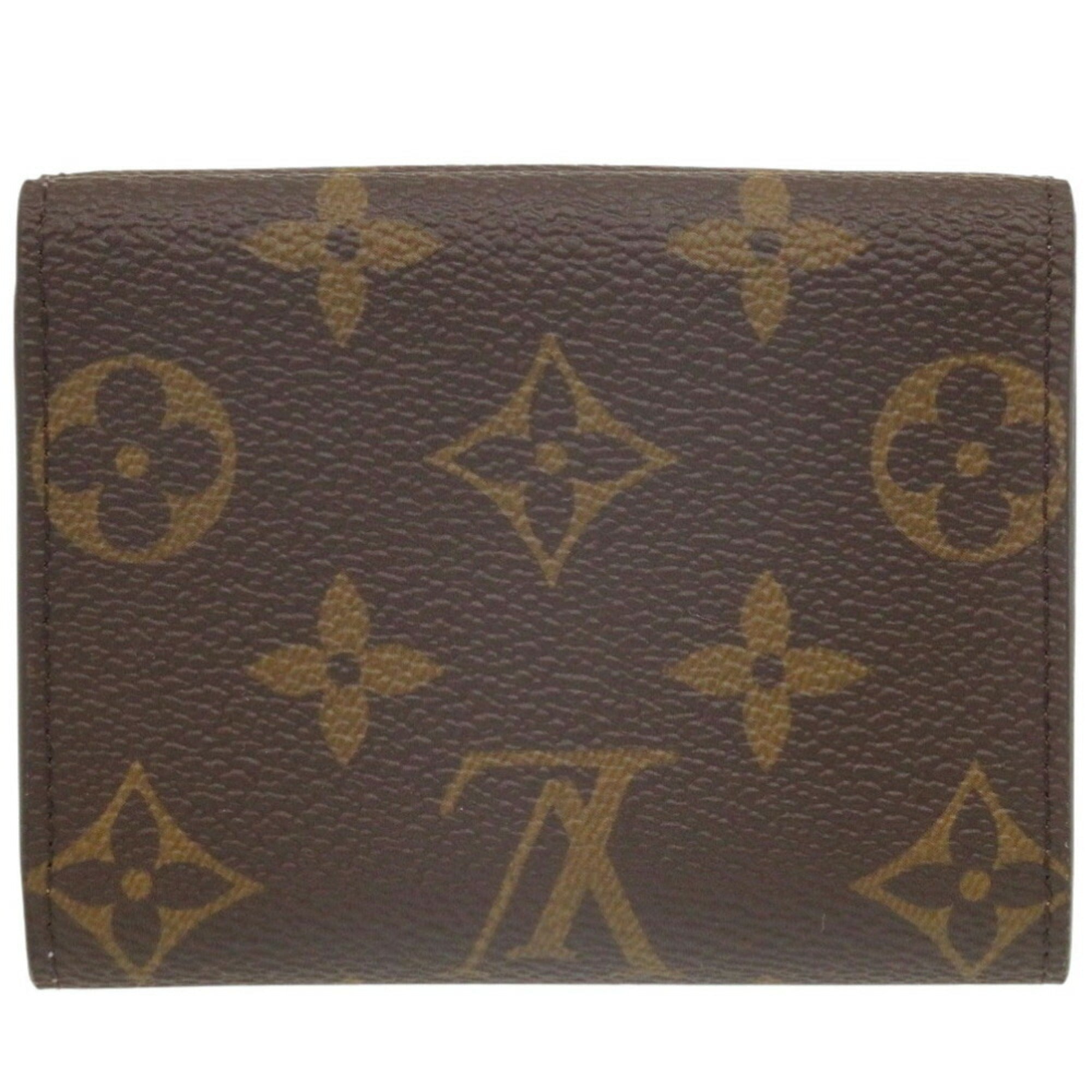 Louis Vuitton Blue Brown Monogram Monogram Leather Wallet (Tri-Fold)