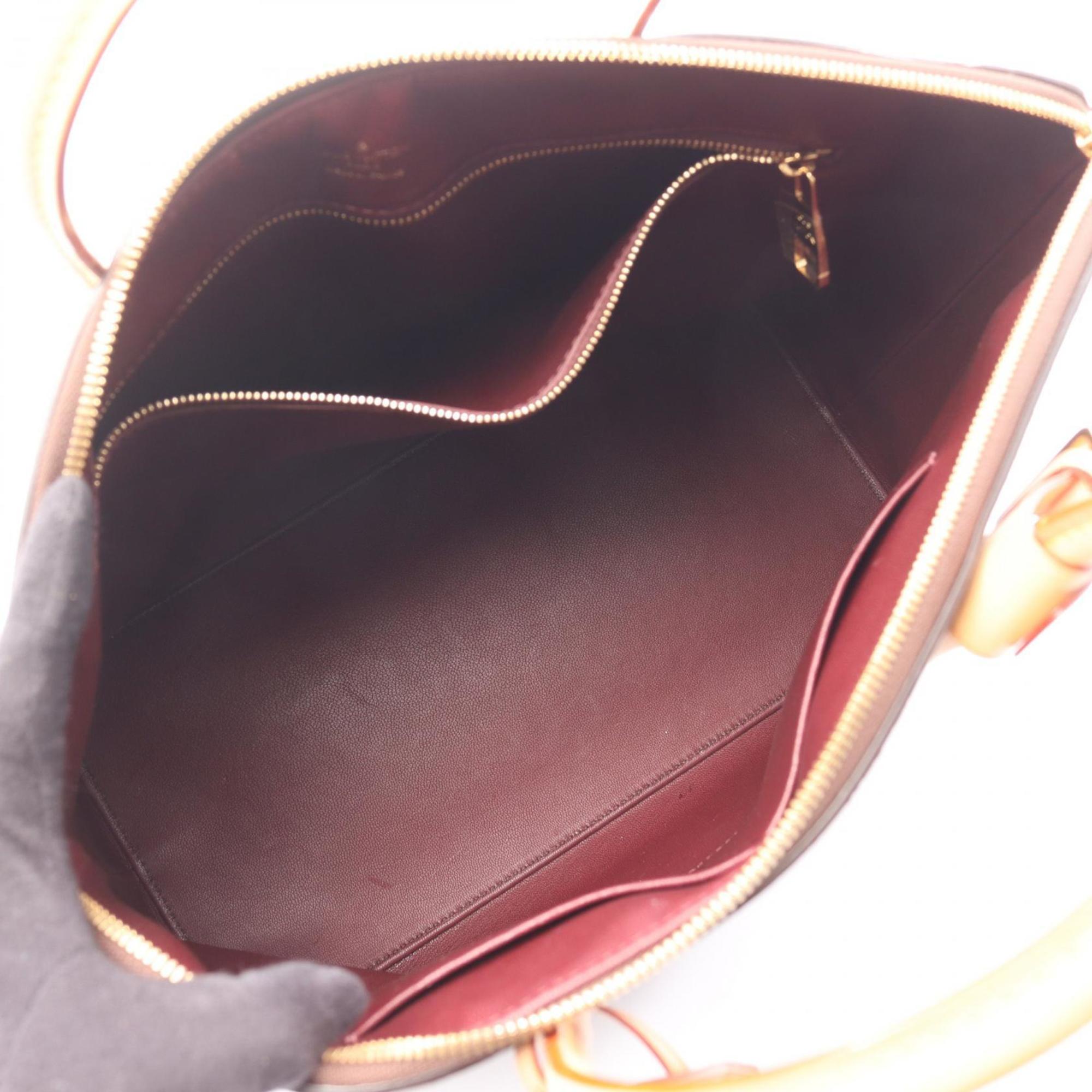 Louis Vuitton Brown Monogram Coated Canvas Leather Handbag