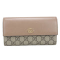 Gucci Beige Pvc Leather Long Wallet (Bi-Fold) (Pre-Owned)