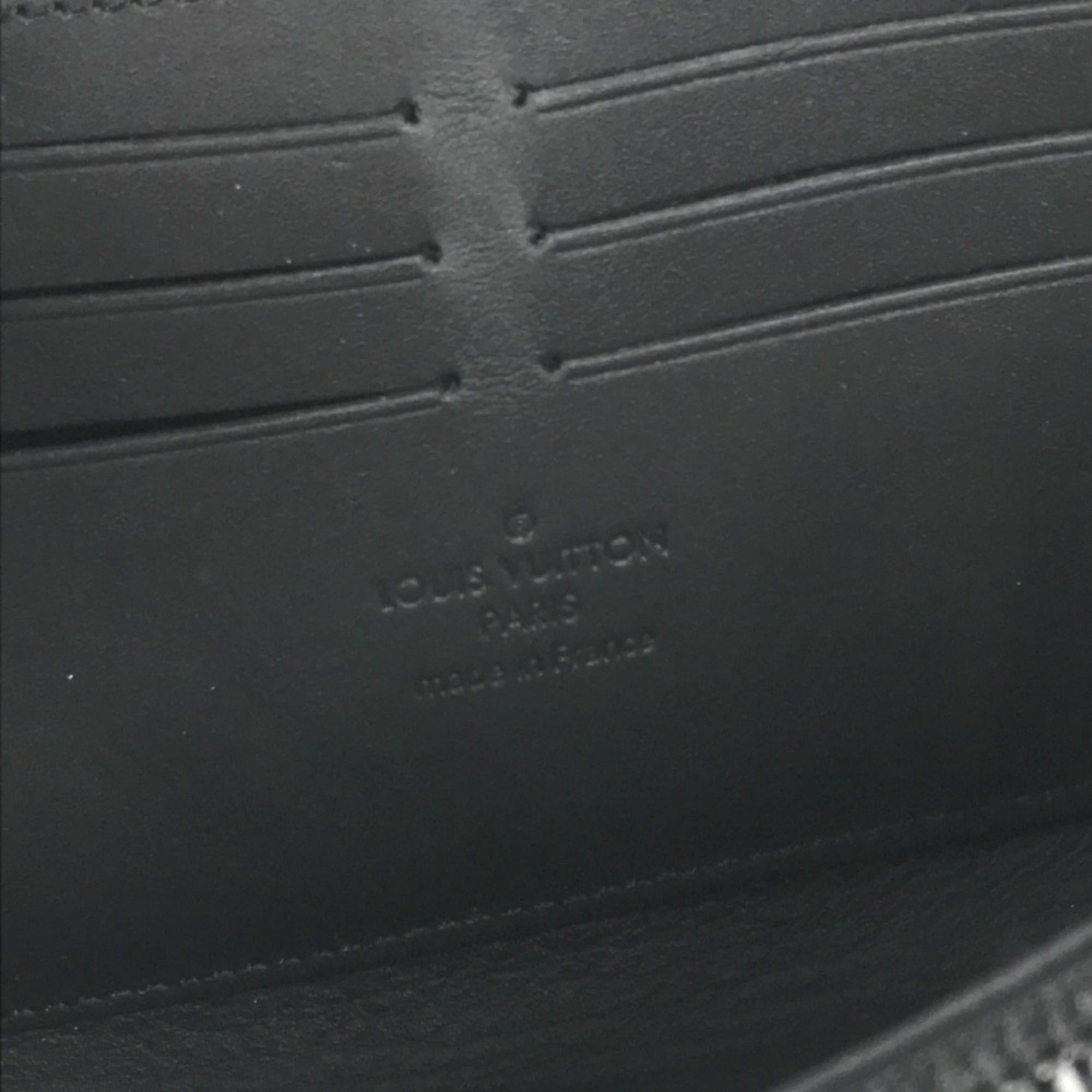 Louis Vuitton Black Noir Leather Long Wallet