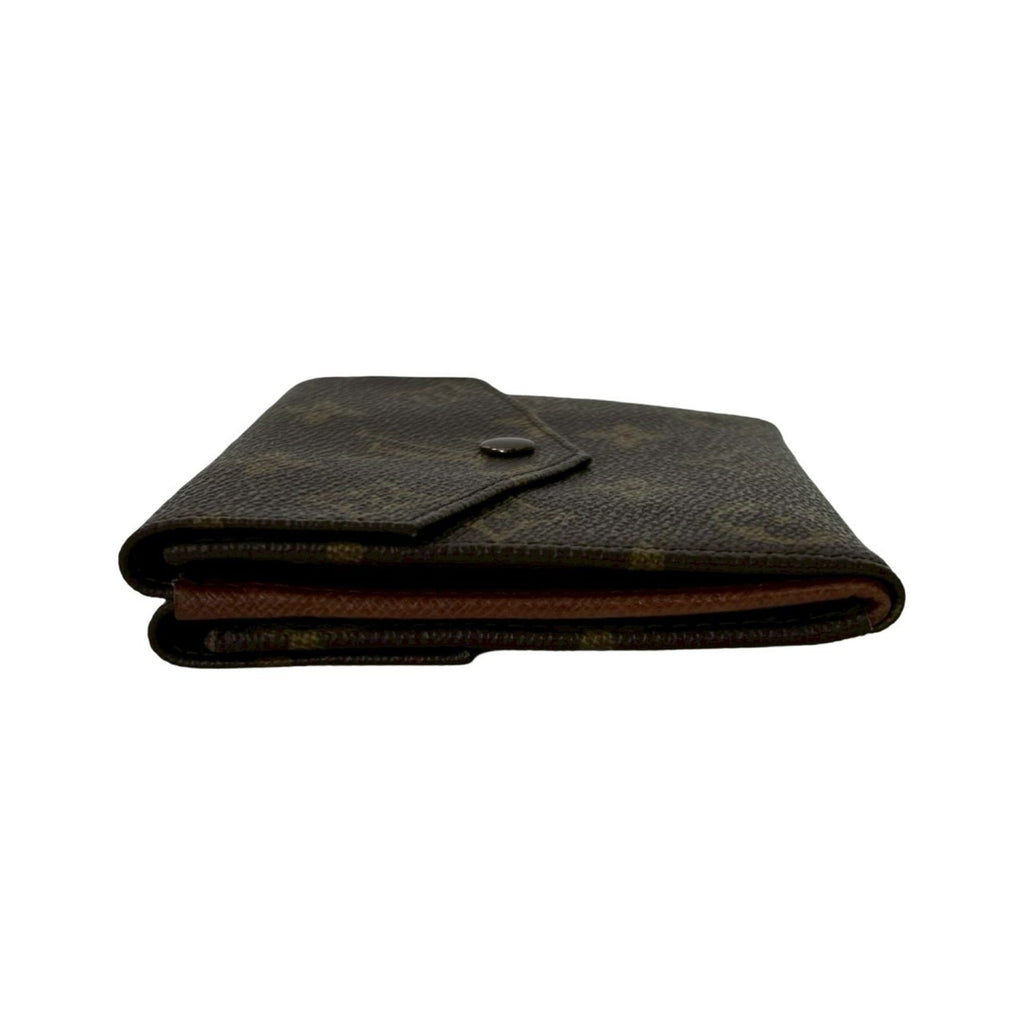 Louis Vuitton Brown Leather Pvc Wallet (Tri-Fold)