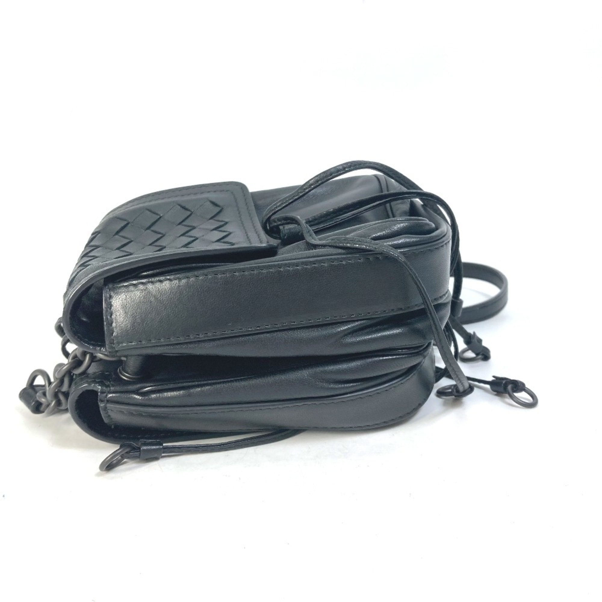 Bottega Veneta Black Leather Shoulder Bag