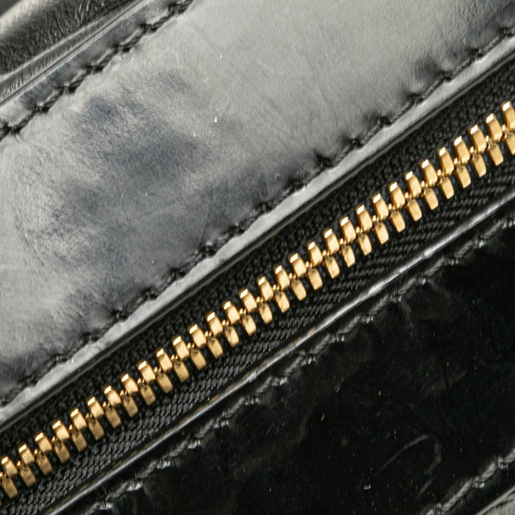 Louis Vuitton Black Leather Handbag Shoulder Bag
