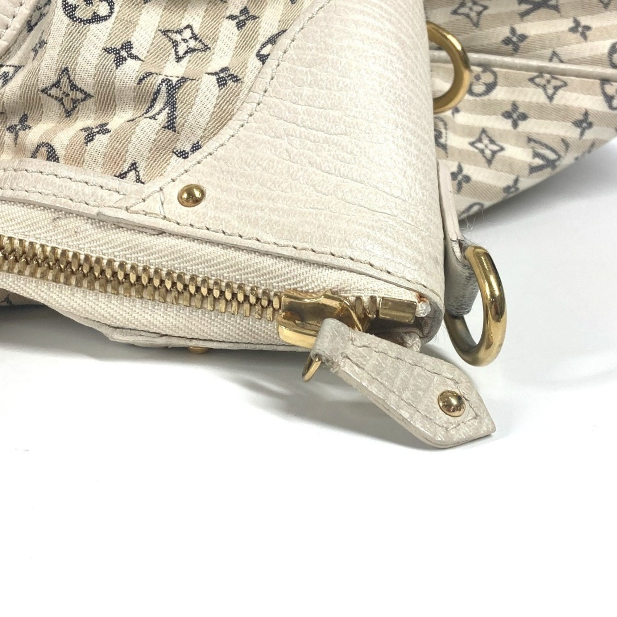 Louis Vuitton Blue White Monogram Mini Handbag Shoulder Bag Tote Bag