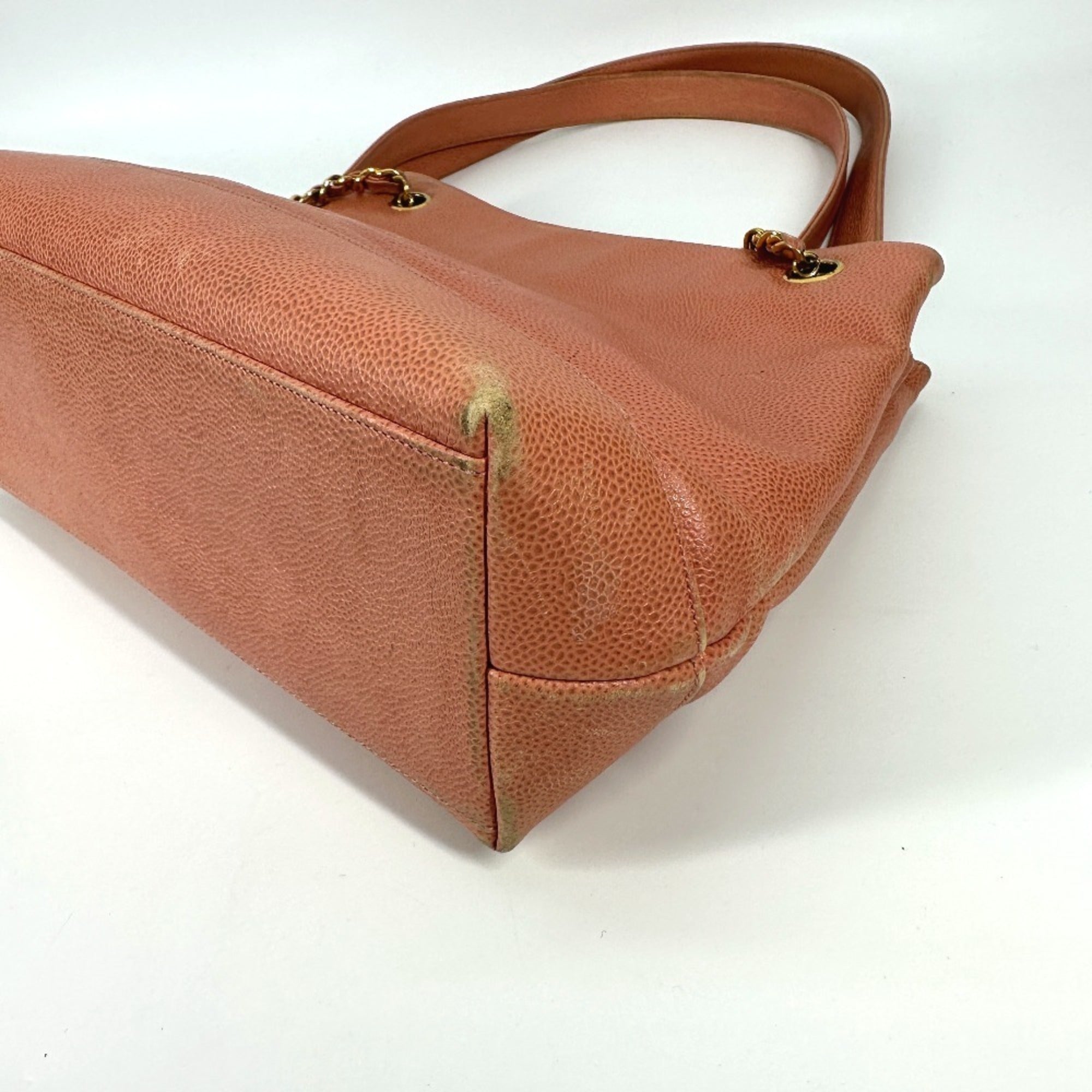 Chanel Pink Grained Calfskin Shoulder Bag Tote Bag