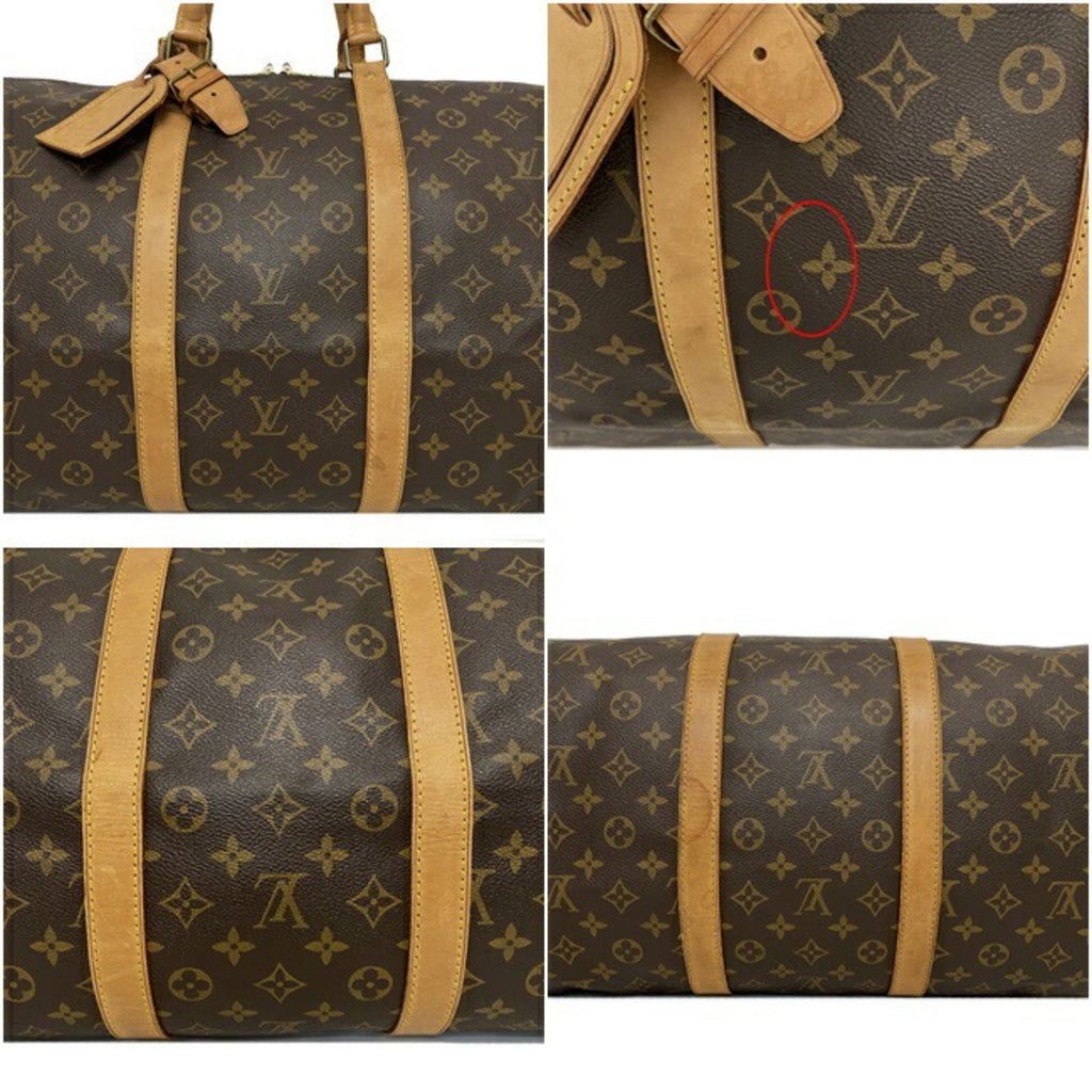 Louis Vuitton Boston Bag Keepol 55 Br Beige Monogram M41424 Nume MI0951 LOUIS VUITTON Handbag Unisex Louis Vuitton