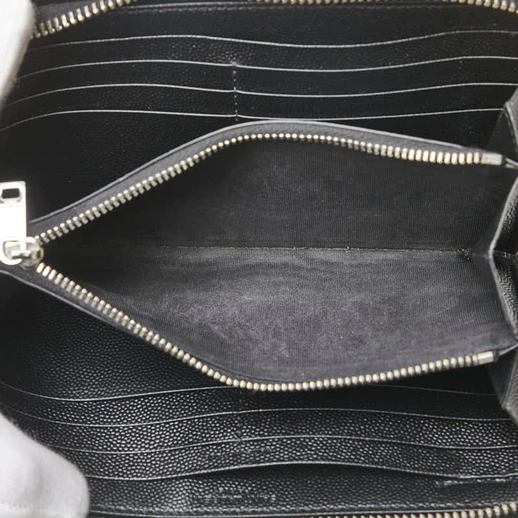 Saint Laurent Black Leather Coin Purse/Coin Case (Pre-Owned)