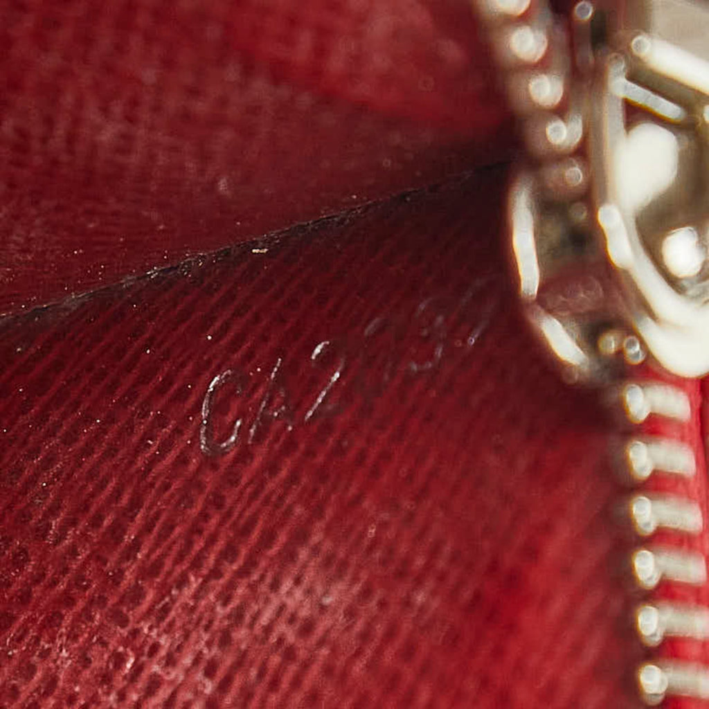 Louis Vuitton Red Color Cuir Ombre Leather Wallet