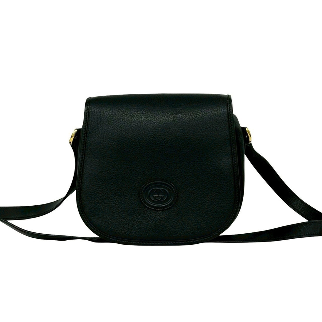 Gucci Black Leather Pochette Shoulder Bag (Pre-Owned)